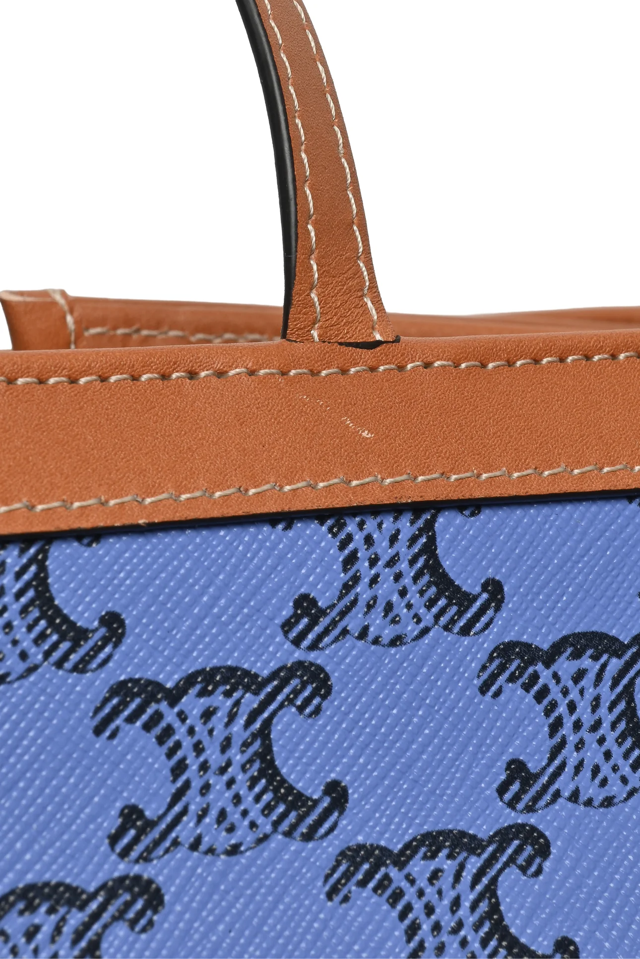 Celine Triomphe Canvas & Calfskin Large Flat Shopper Tote - Image 4