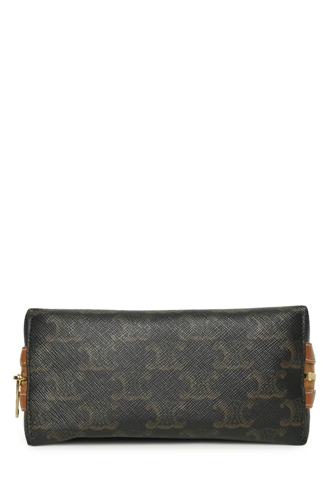Celine Triomphe Canvas & Lambskin Clutch On Chain Crossbody - Image 4