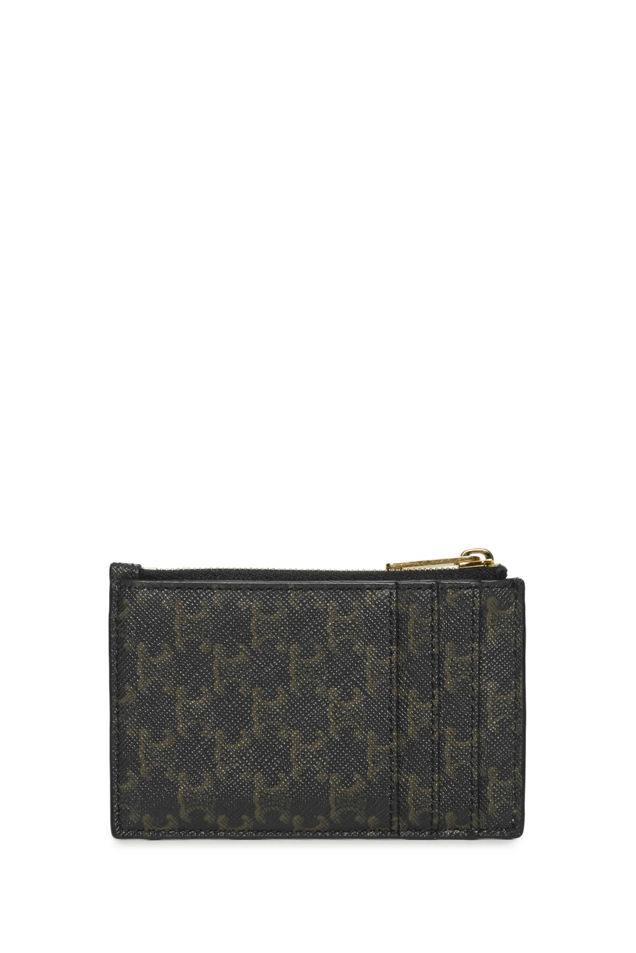 Celine Triomphe Canvas & Lambskin Zipped Card Holder - Image 2