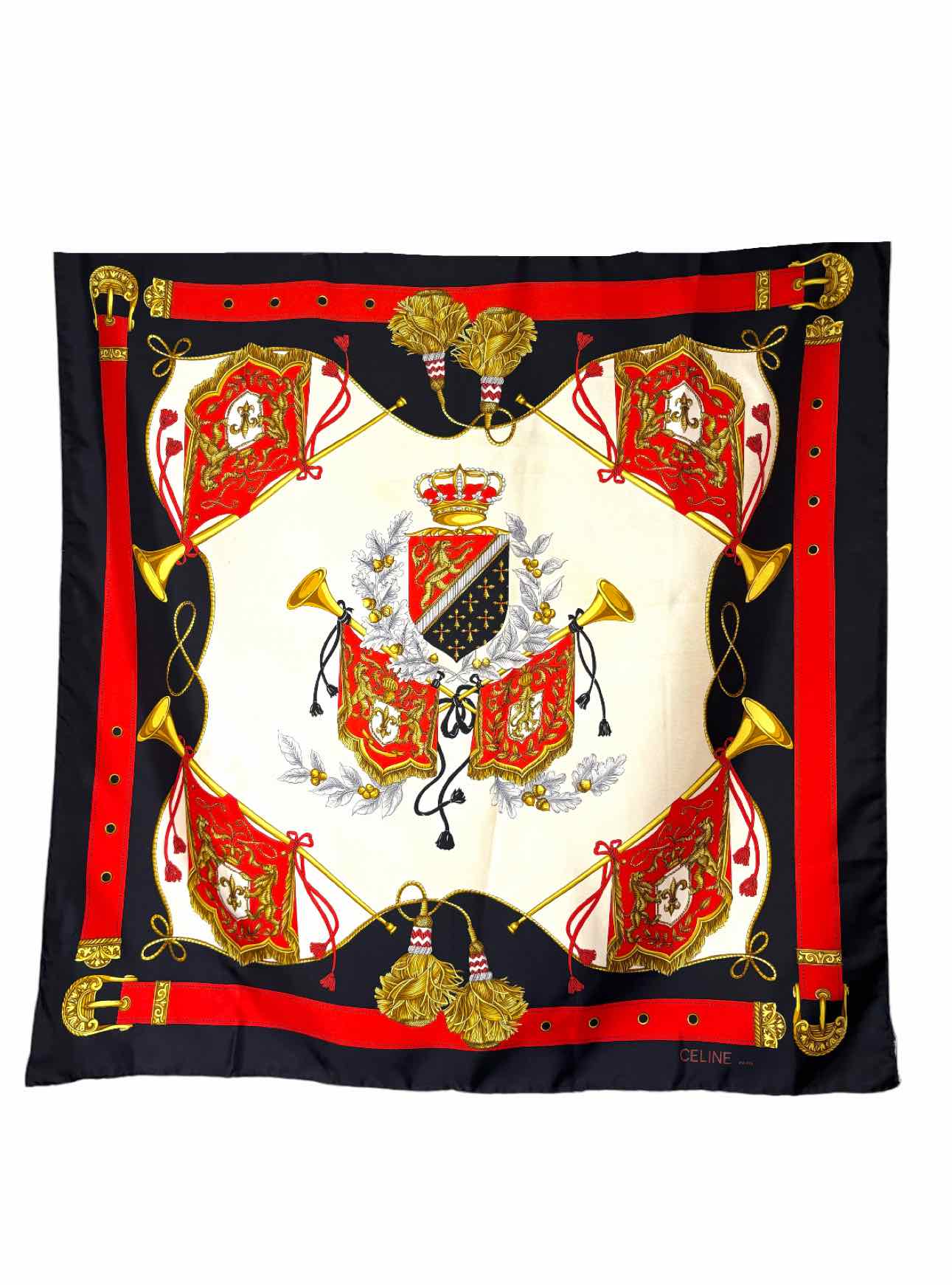 Celine Vintage Silk Print Scarf - Image 3