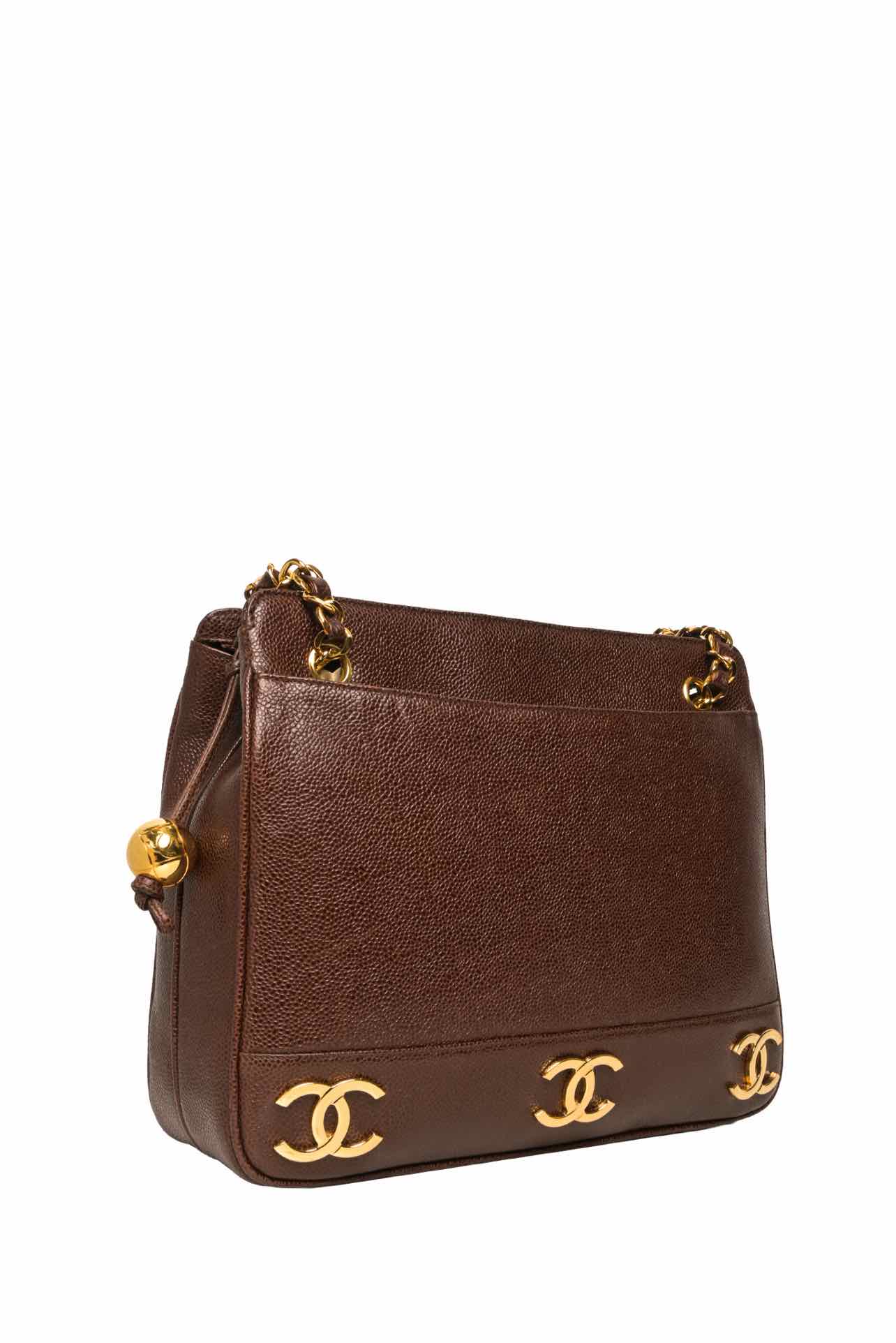 Chanel 1994-96 Caviar Triple CC Shoulder Bag - Image 2