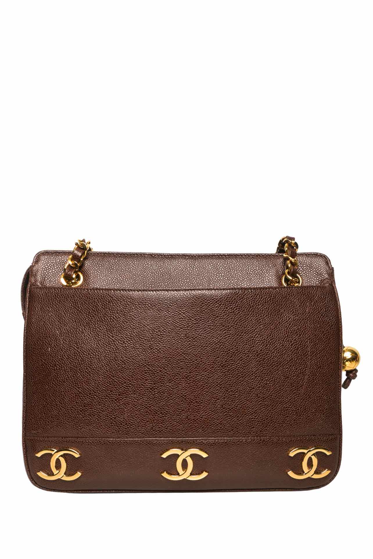 Chanel 1994-96 Caviar Triple CC Shoulder Bag - Image 3