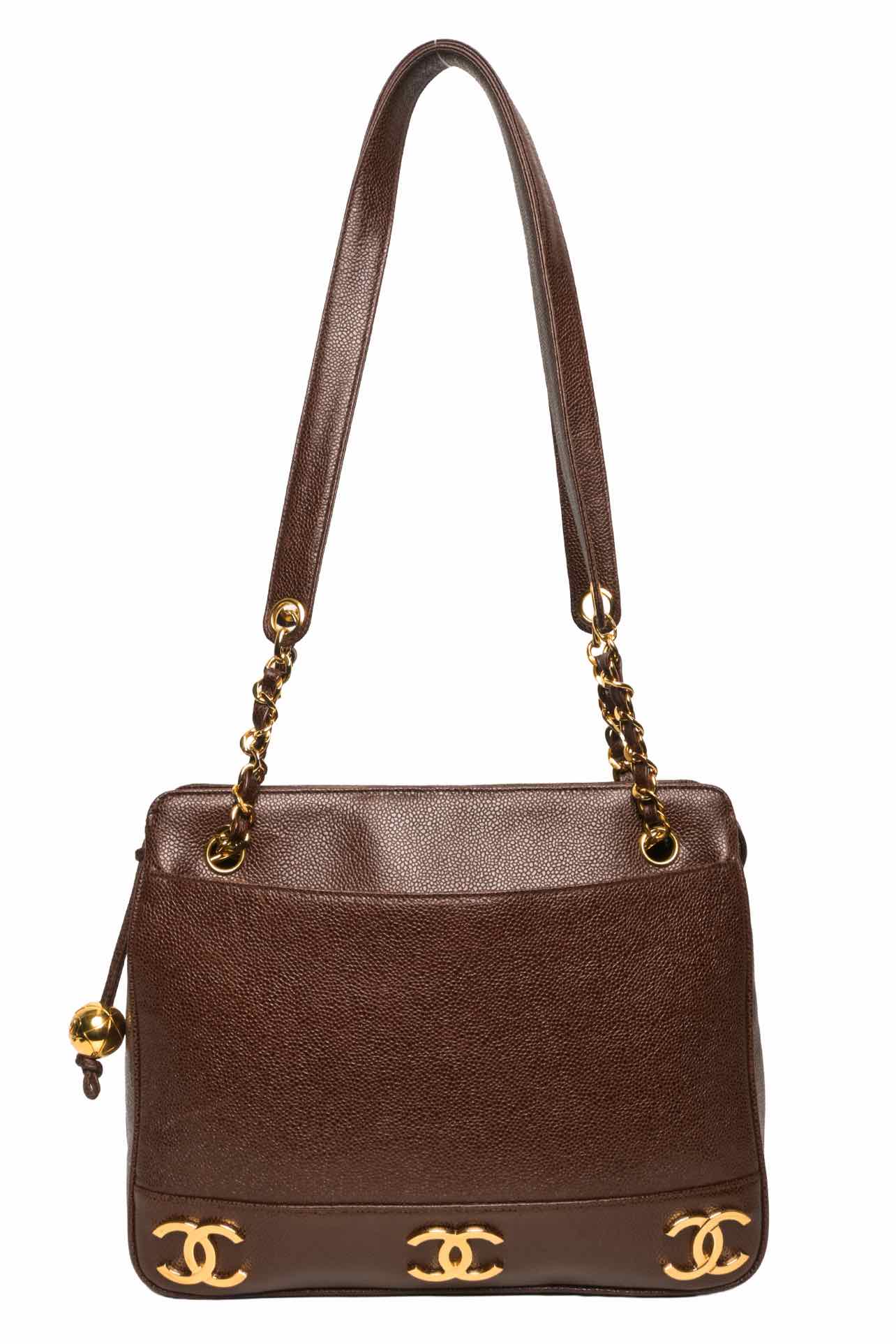 Chanel 1994-96 Caviar Triple CC Shoulder Bag - Image 8