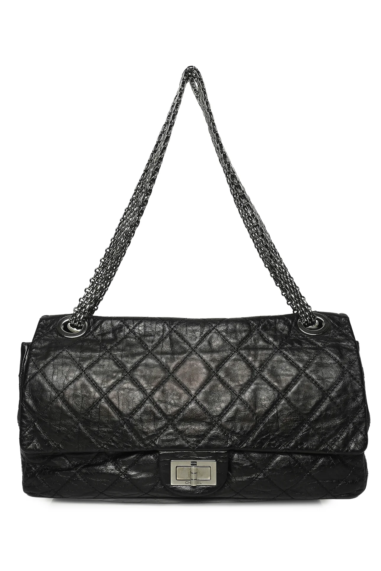 Chanel 2008-2009 Quilted Aged Calfskin 2.55 Reissue Flap Shoulder Bag - Image 5