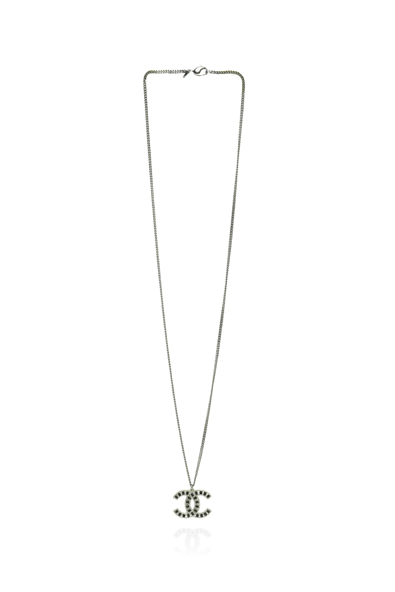 Chanel 2009 CC Square Crystal Long Pendant Necklace - Image 2
