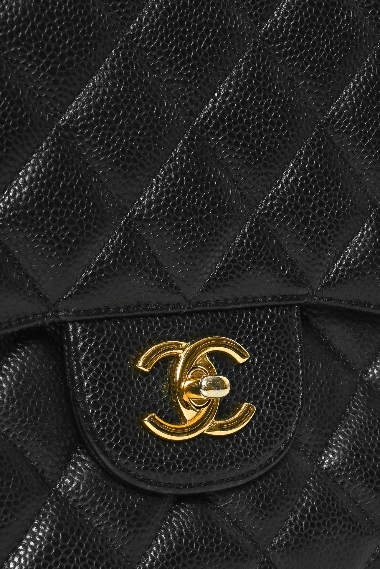 Chanel 2011 Caviar Quilted Jumbo Double Flap Shoulder Bag - Image 6