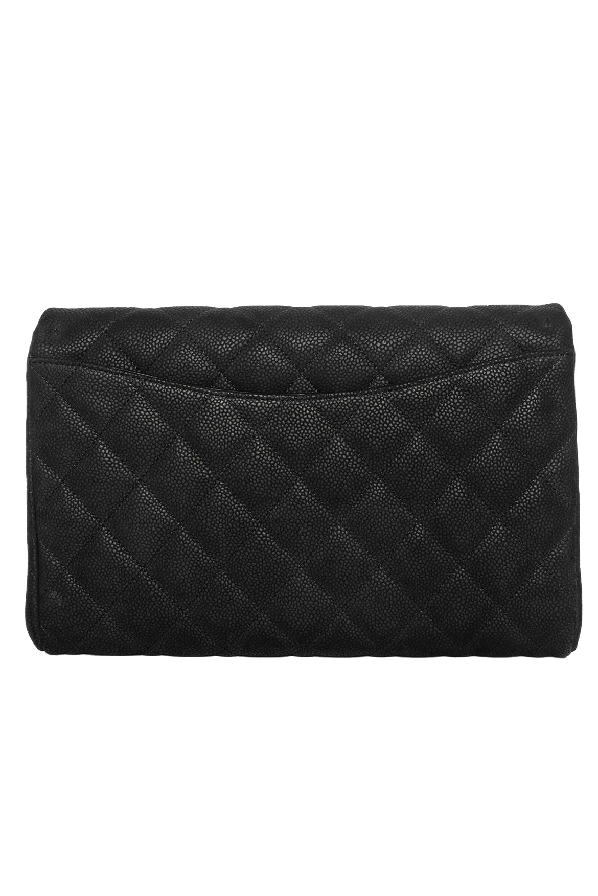 Chanel 2012-2013 Classic Quilted Nubuck Leather Chain Clutch Shoulder Bag - Image 3
