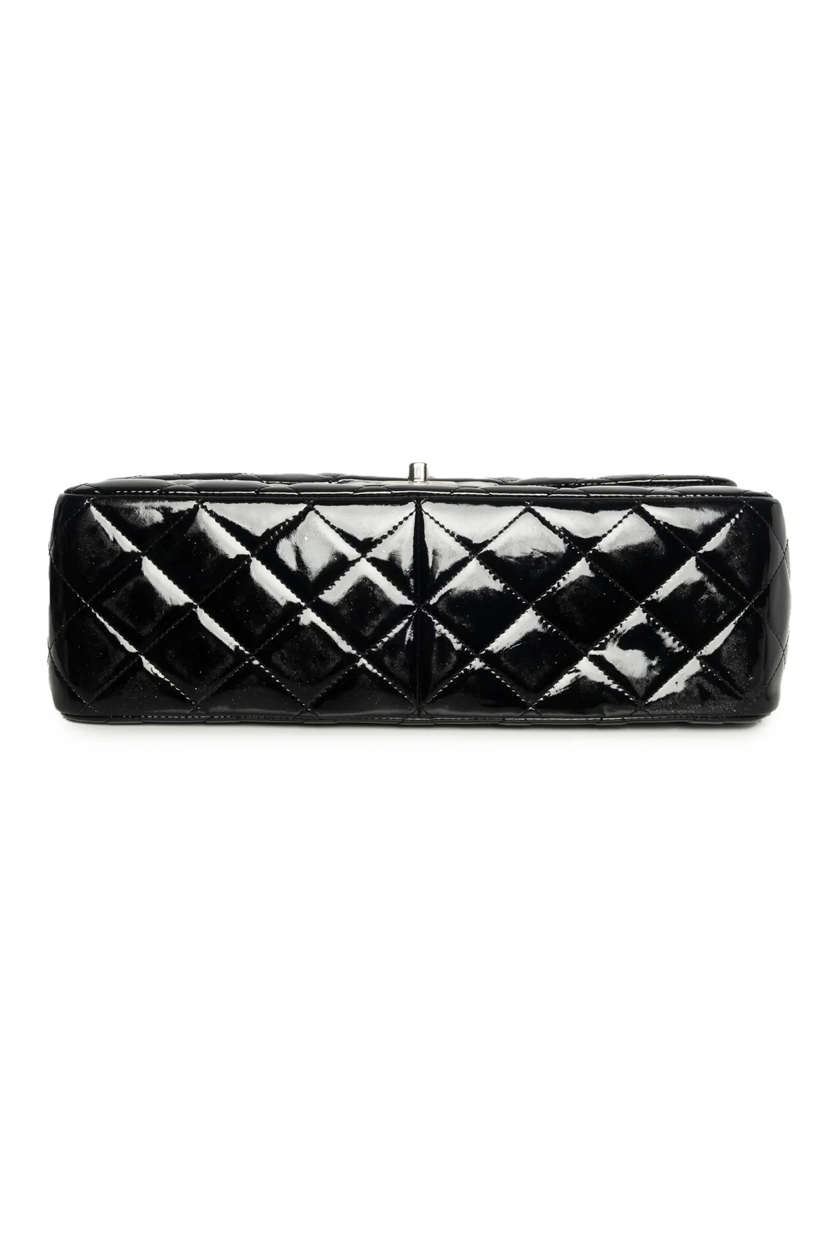 Chanel 2012 Quilted Patent Leather Jumbo Double Flap Shoulder Bag - Image 4
