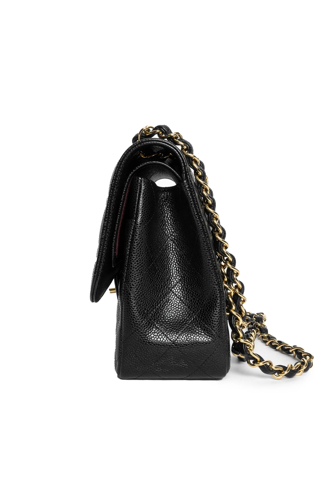 Chanel 2013-14 Caviar Leather Jumbo Classic Flap Bag - Image 4