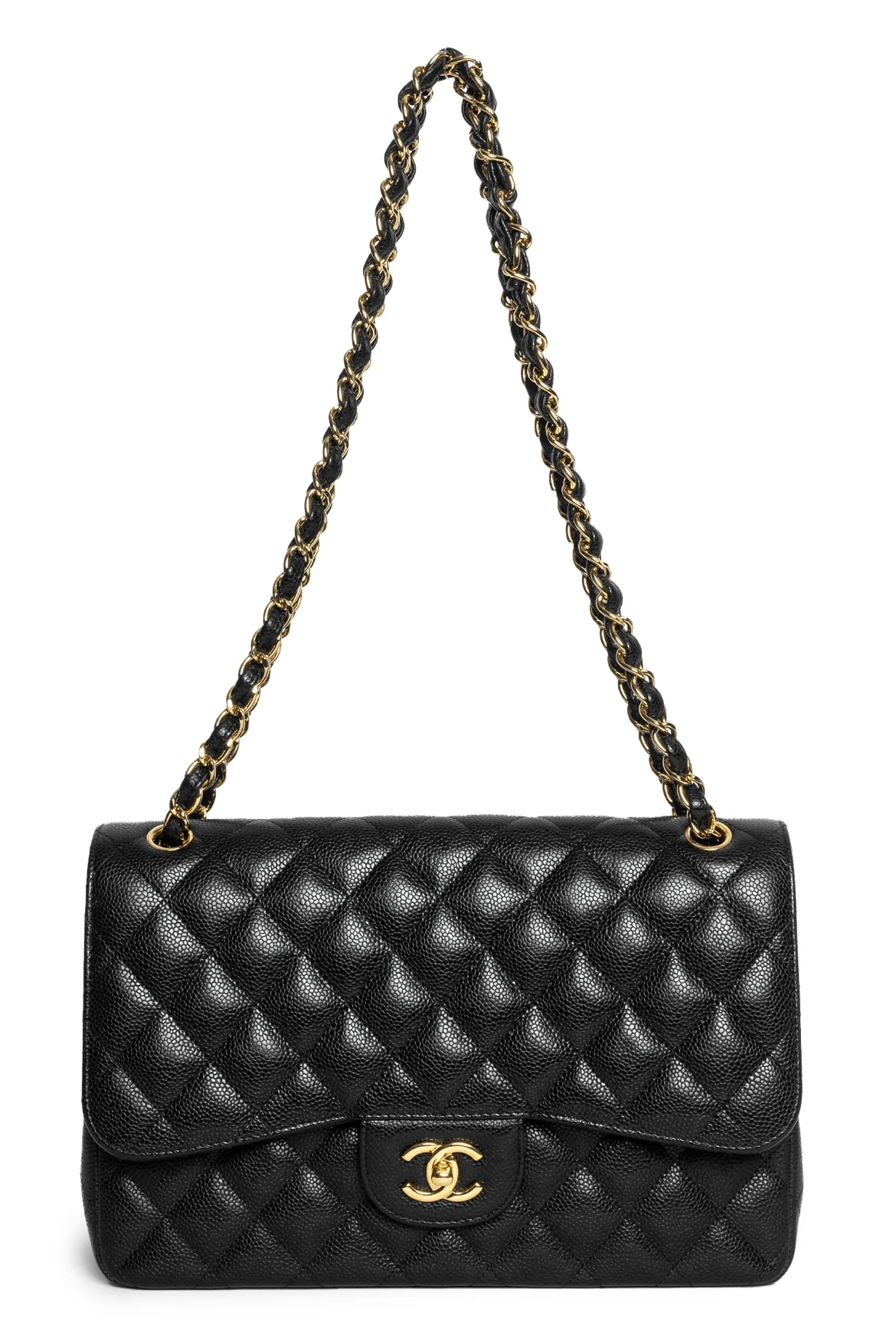 Chanel 2013-14 Caviar Leather Jumbo Classic Flap Bag - Image 6