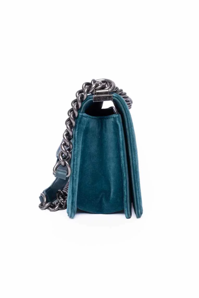 Chanel 2013 - 2014 Velvet Tweed Boy Bag - Image 4