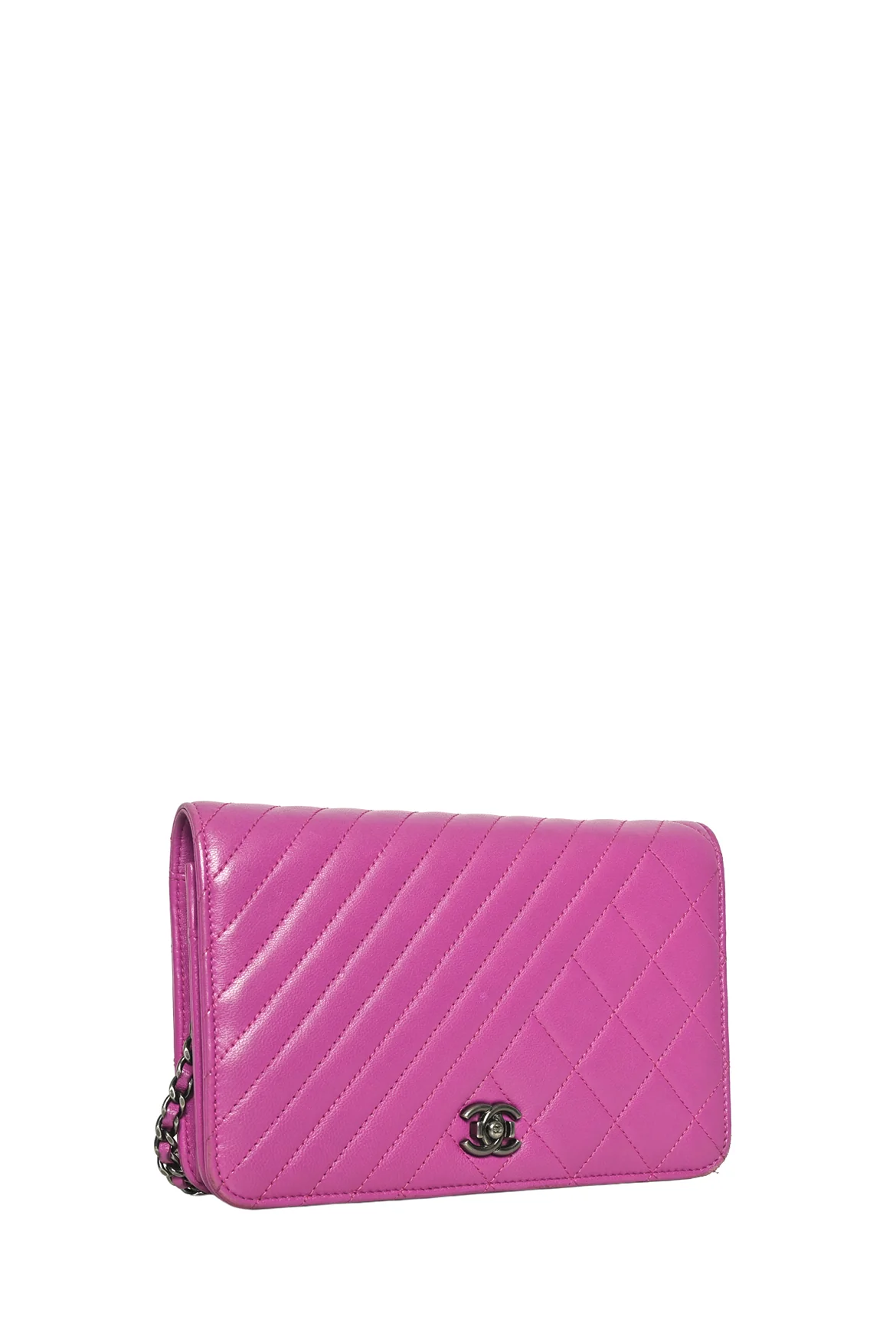 Chanel 2014-2015 Coco Boy Quilted Lambskin Wallet On Chain Crossbody - Image 2