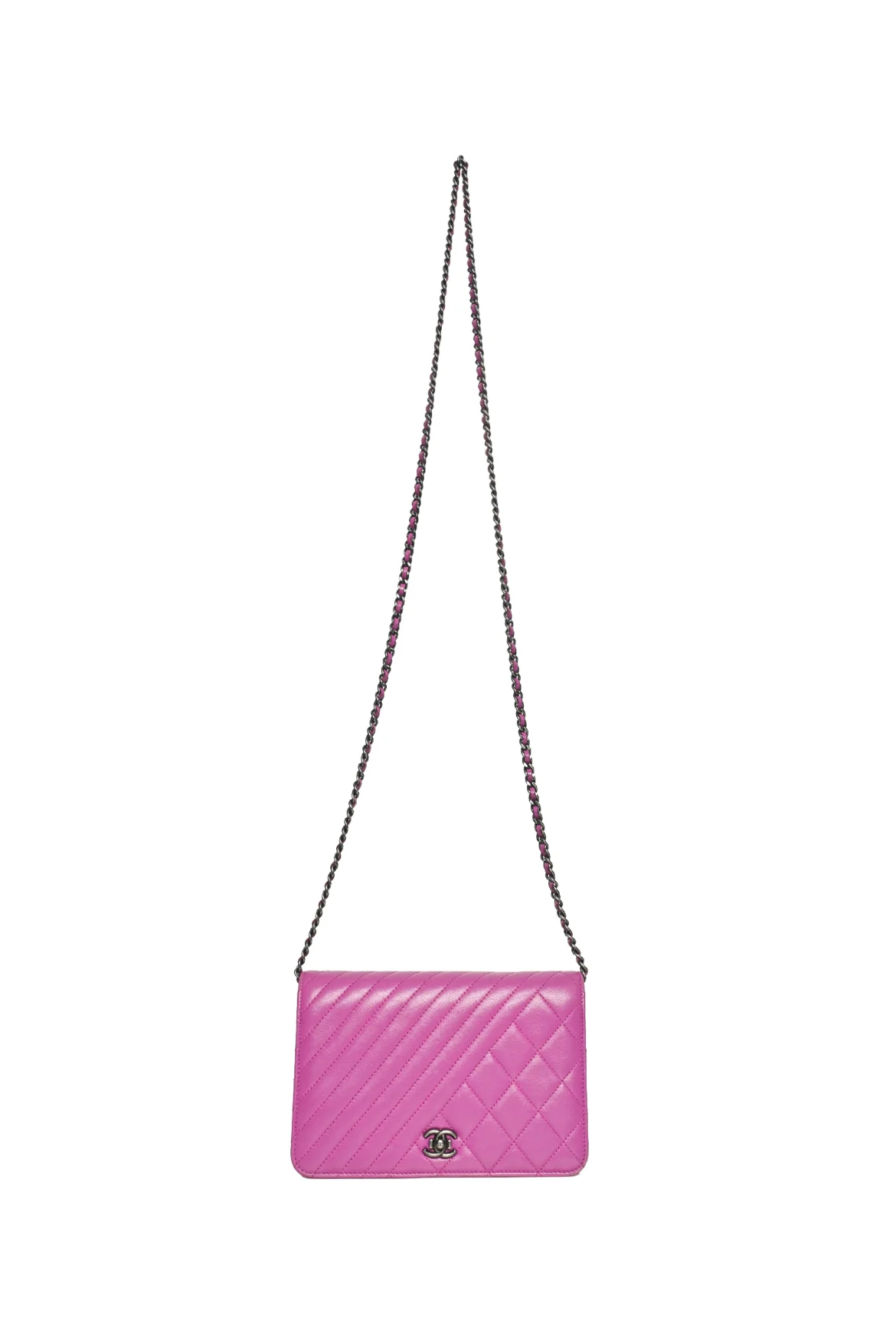 Chanel 2014-2015 Coco Boy Quilted Lambskin Wallet On Chain Crossbody - Image 5