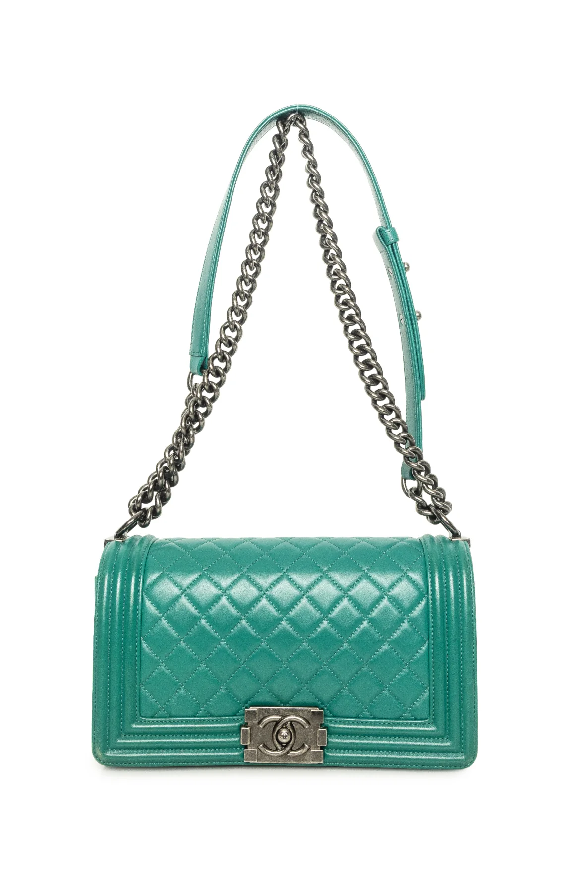 Chanel 2016-2017 Calfskin Quilted Medium Boy Bag - Image 5