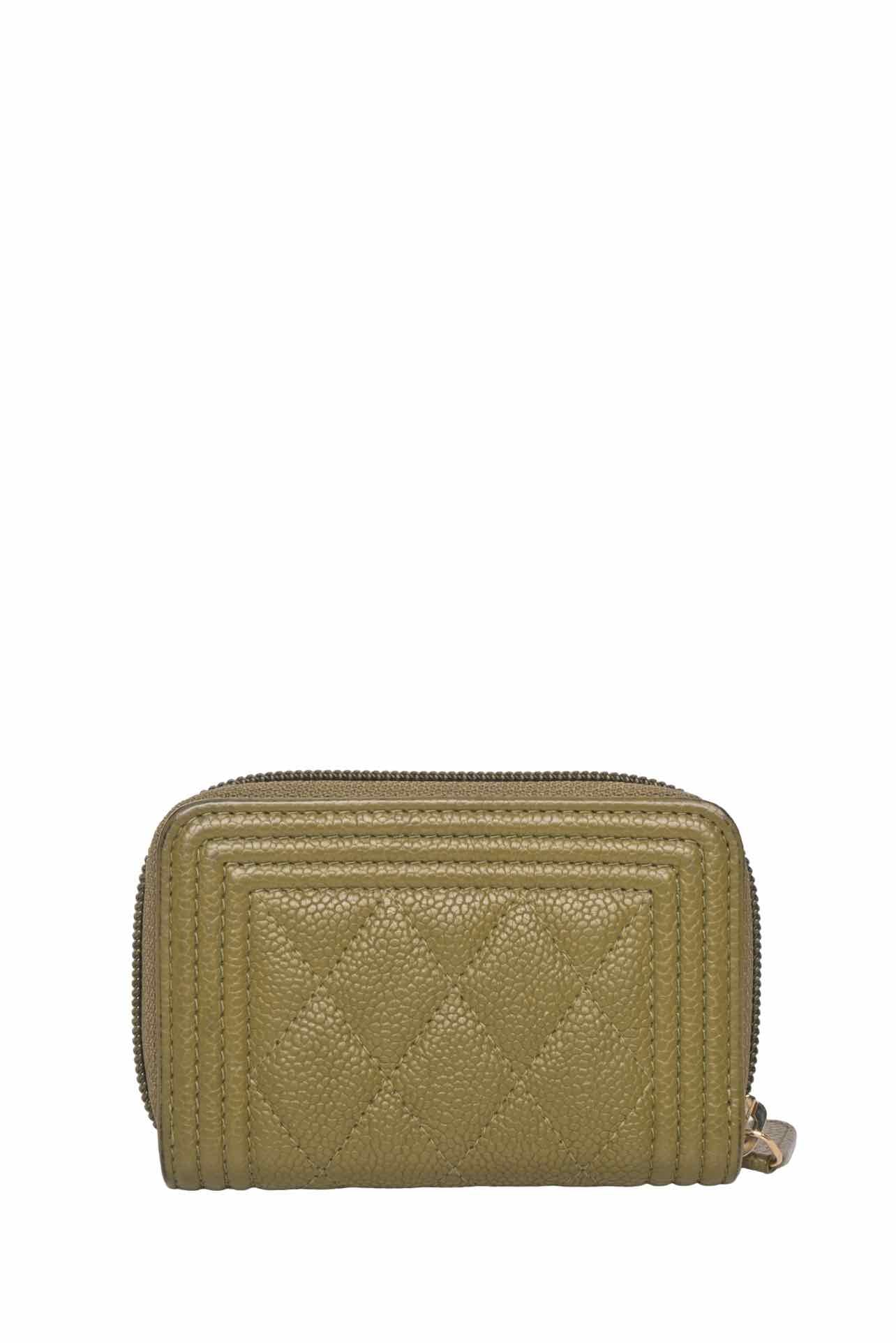 Chanel 2016-2017 Caviar Quilted Boy Zip Around Coin Purse Wallet - Image 2
