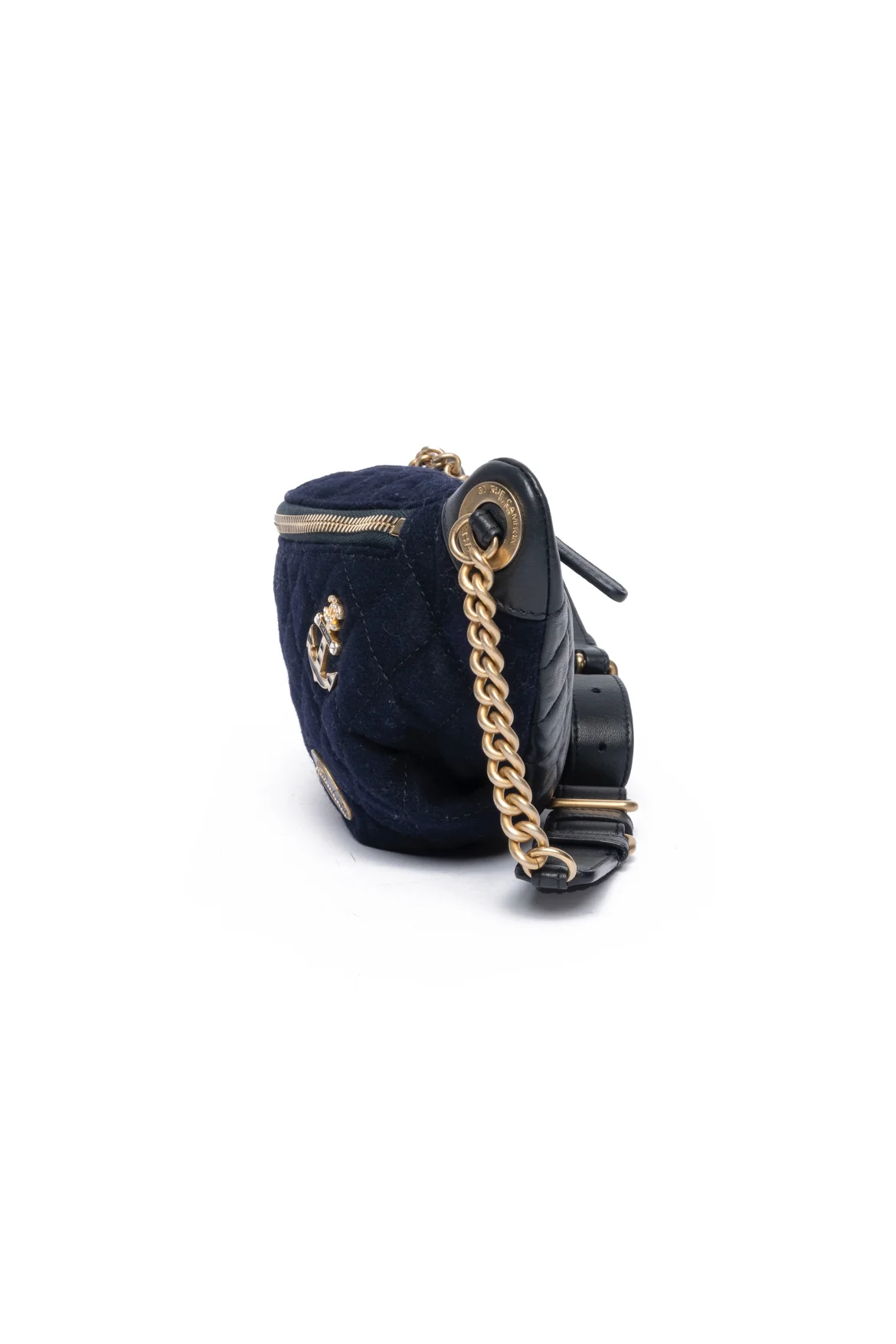 Chanel 2018 Paris-Hamburg Sailor Charms Quilted Wool Belt Bag - Image 4