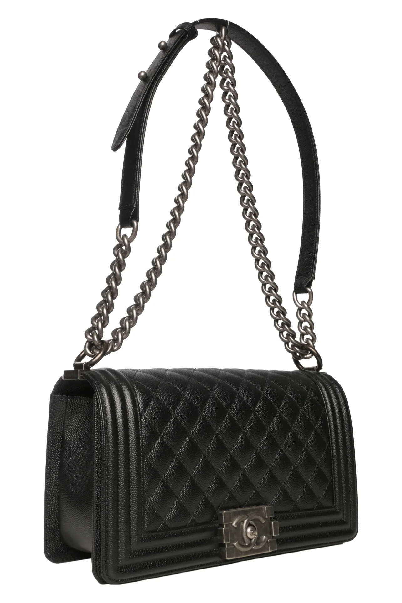 Chanel 2019 Caviar Quilted Medium Boy Bag - Image 6