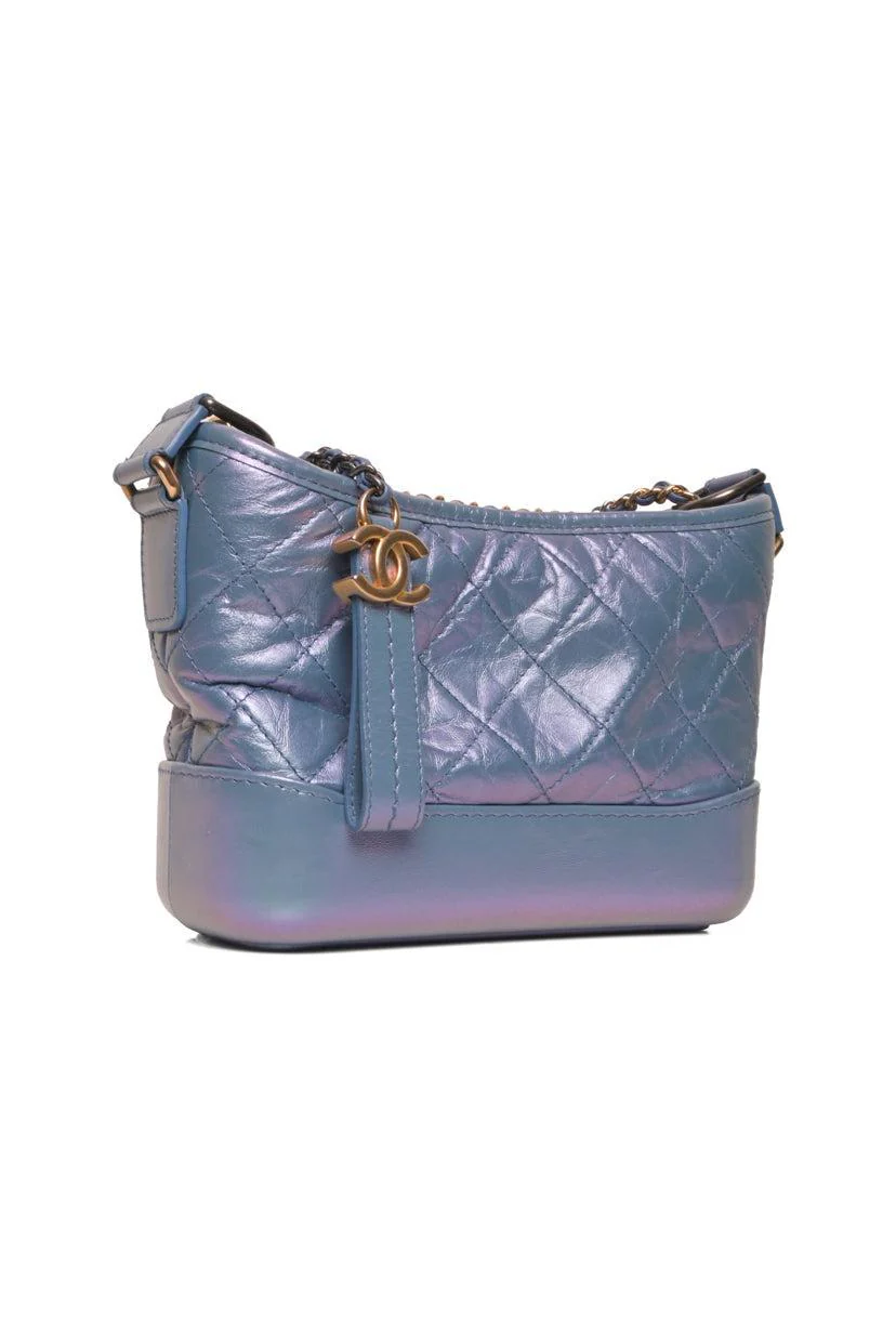 Chanel 2019 Small Gabrielle Iridescent Chain Hobo - Image 2