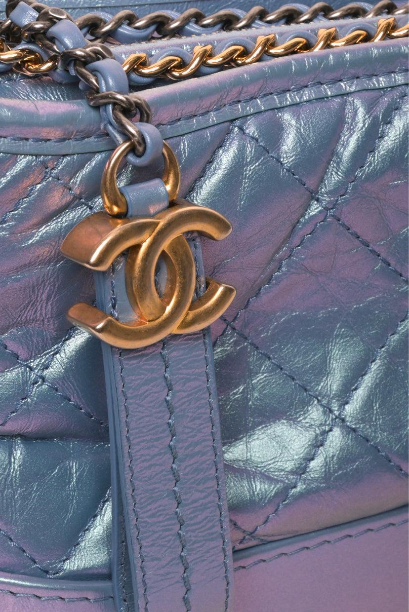 Chanel 2019 Small Gabrielle Iridescent Chain Hobo - Image 5