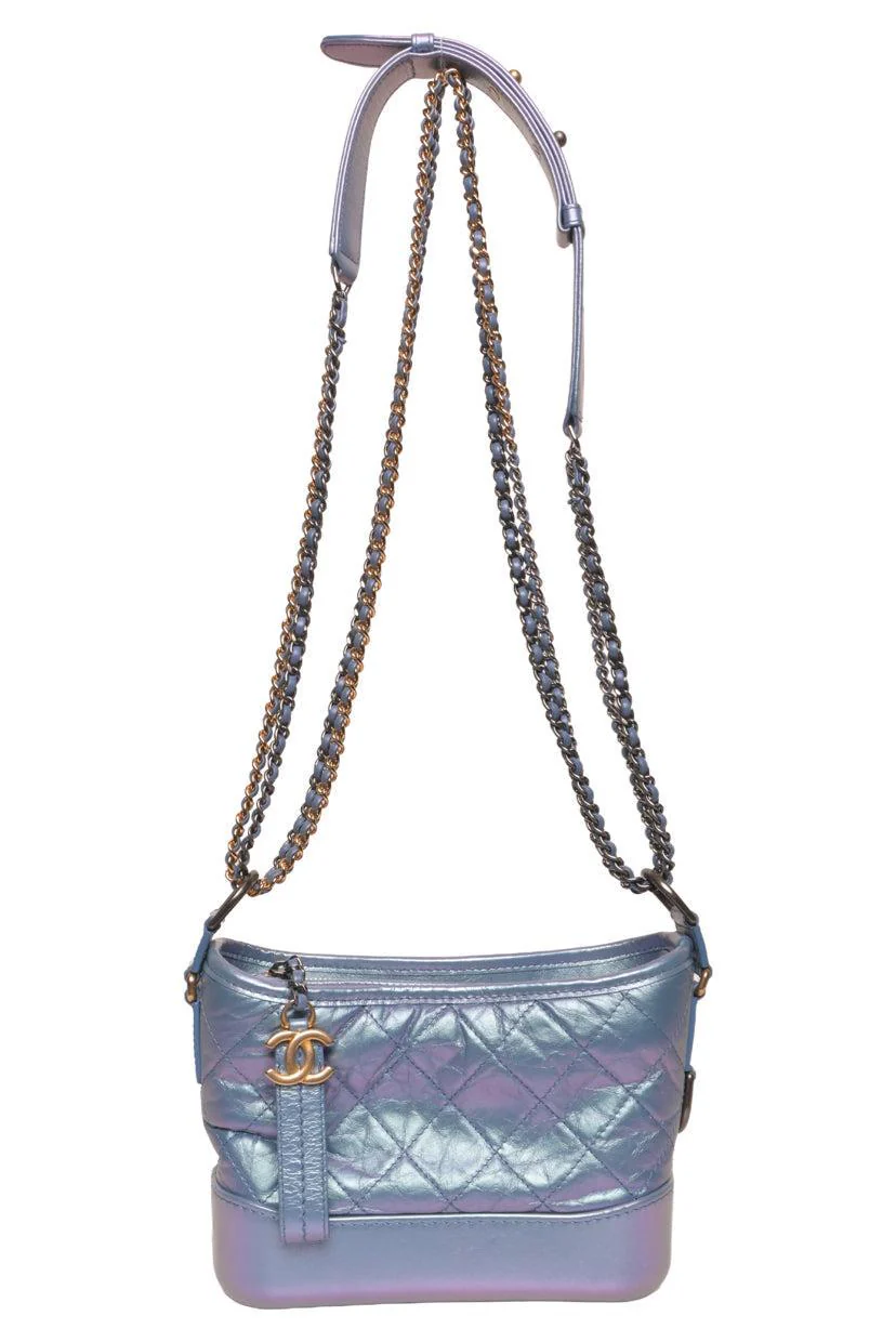 Chanel 2019 Small Gabrielle Iridescent Chain Hobo - Image 6