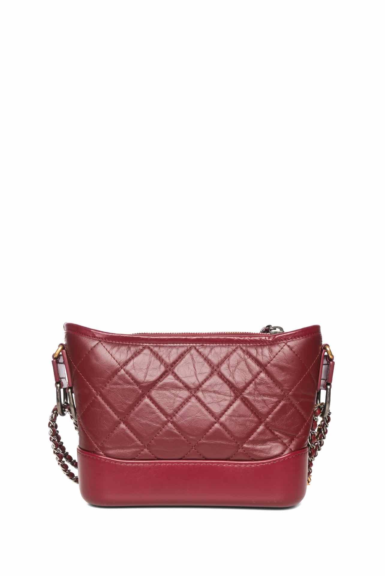 Chanel 2019 Small Gabrielle Rogue Red Chain Hobo - Image 3