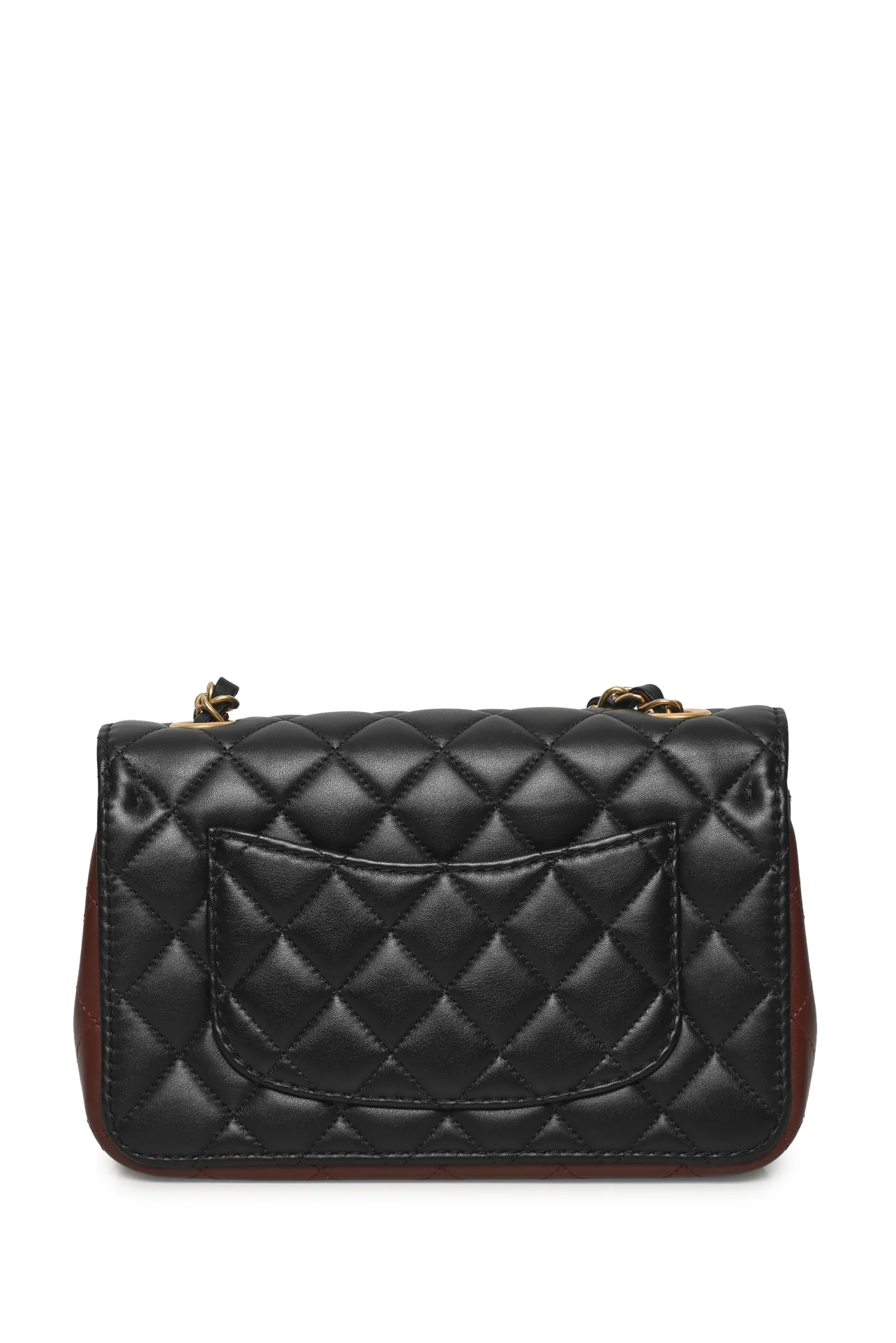 Chanel 2020 Bicolor Quilted Calfskin Small Strap Into Flap Bag - Image 3