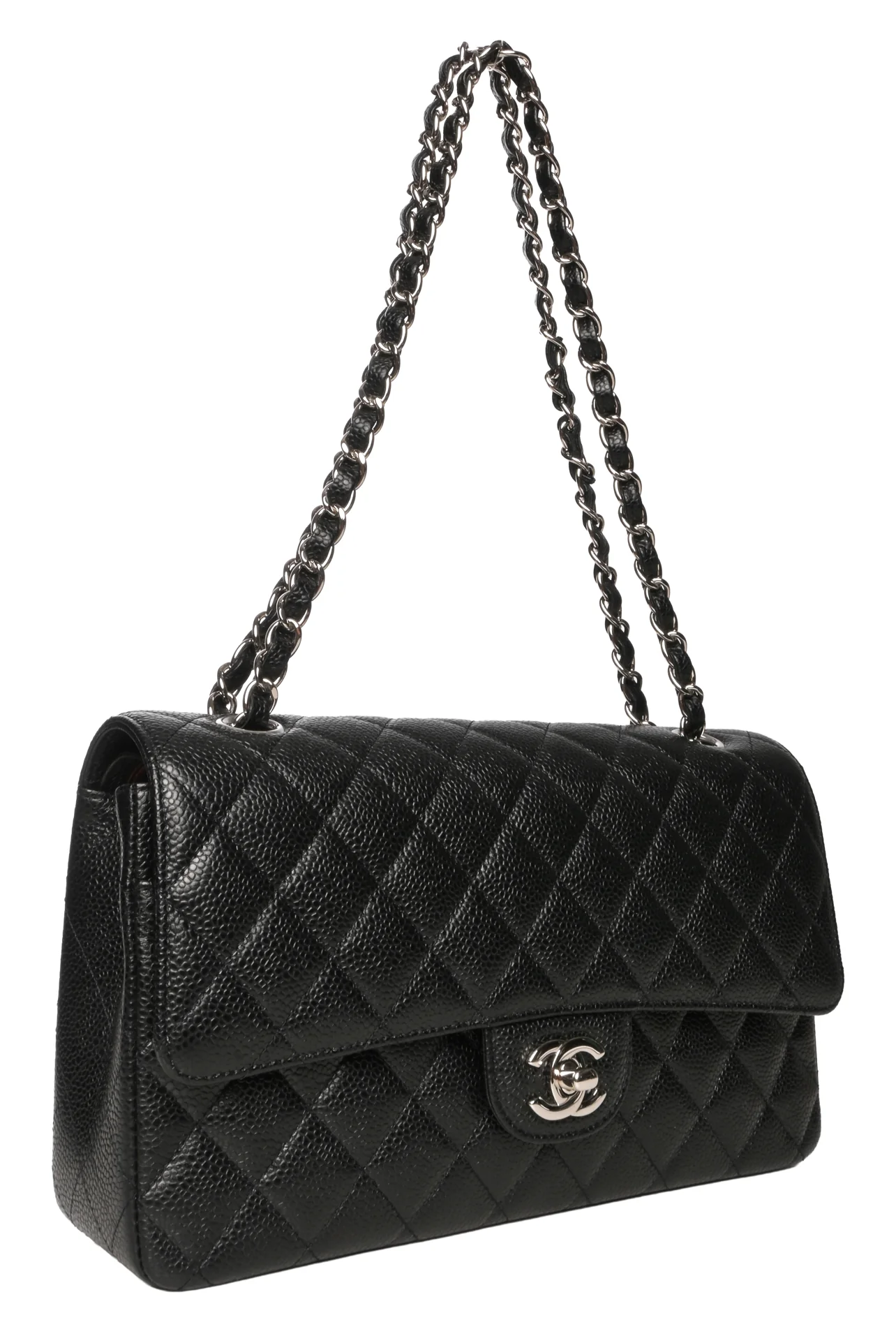 Chanel 2020 Caviar Quilted Medium Double Flap Bag - Image 5