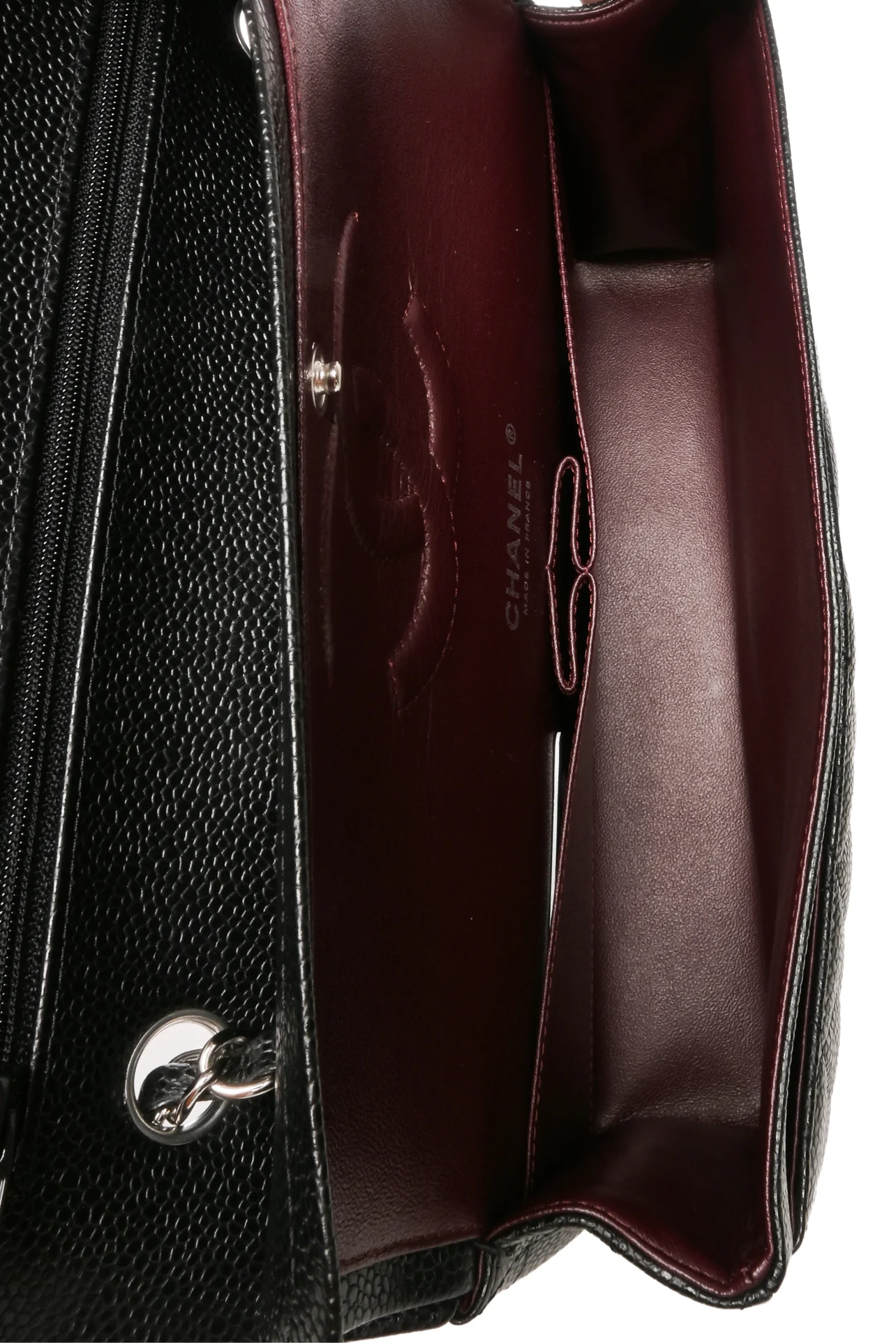 Chanel 2020 Caviar Quilted Medium Double Flap Bag - Image 6