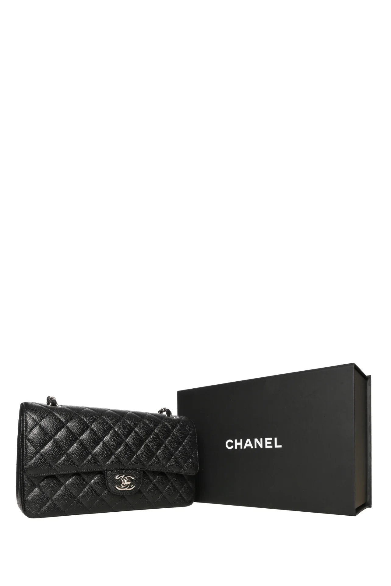 Chanel 2020 Caviar Quilted Medium Double Flap Bag - Image 7