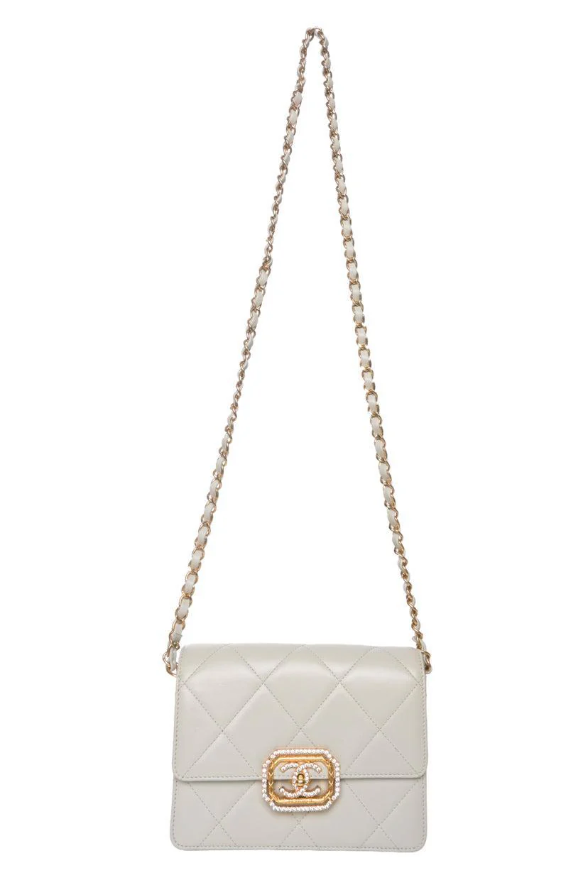 Chanel 2022-2023 CC Strass Mini Flap Bag - Image 7