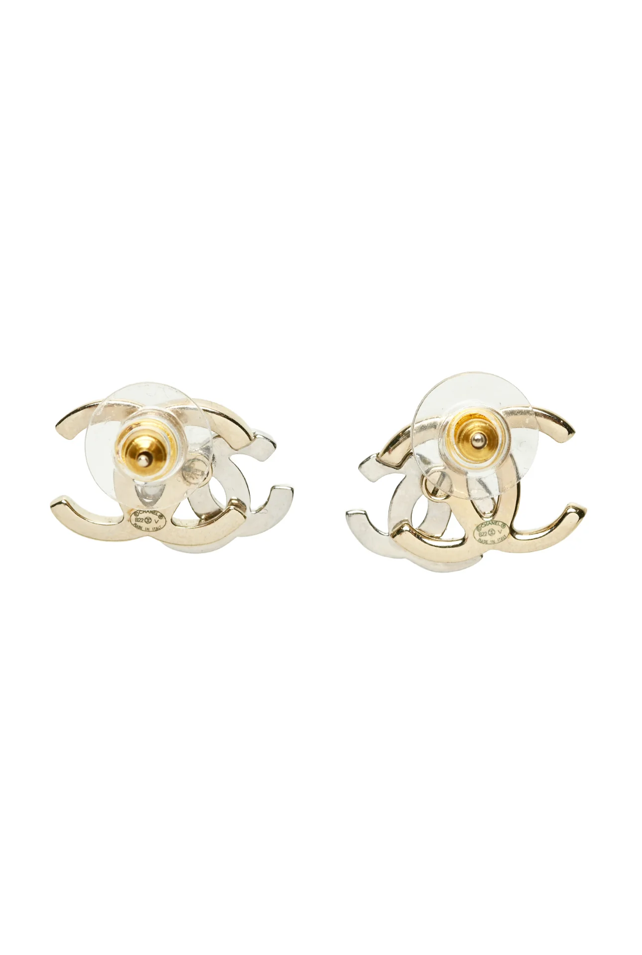 Chanel 2022 Double Crystal CC Earrings - Image 2