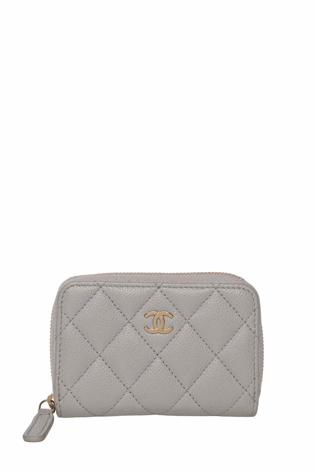 Chanel 2023 Caviar Quilted Classic Zipped Coin Pouch