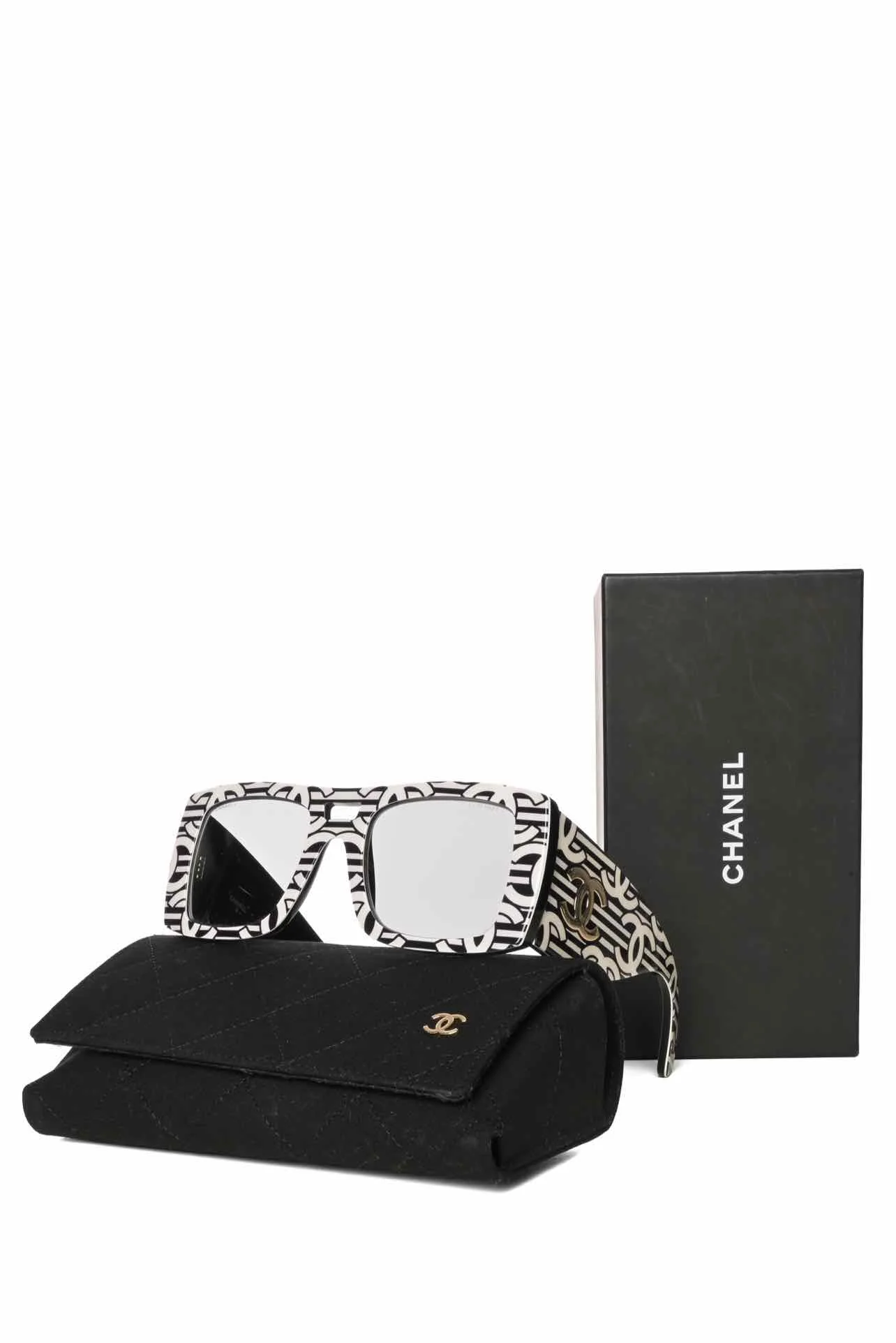 Chanel Acetate CC Logo Square Sunglasses - Image 5