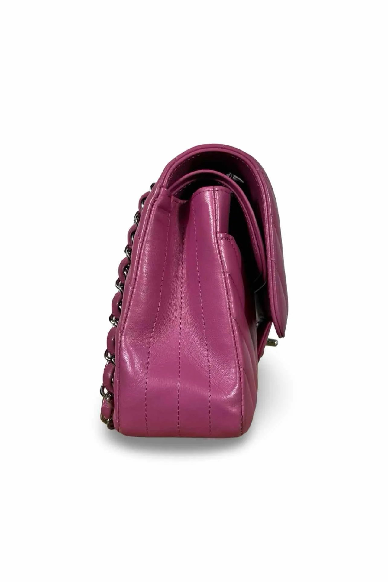 Chanel Calfskin Chevron Quilted Medium Double Flap - Image 4