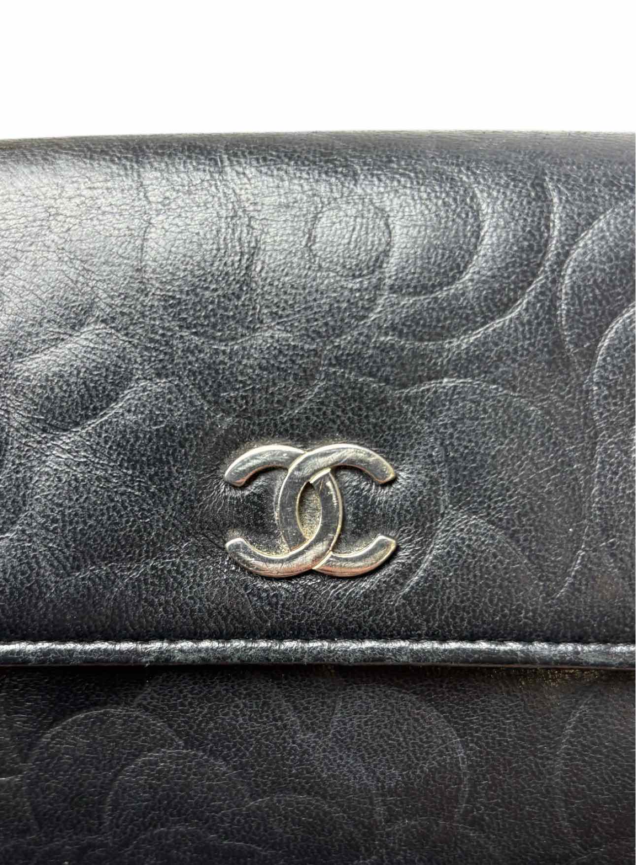 Chanel Camillia Embossed Leather Wallet - Image 12