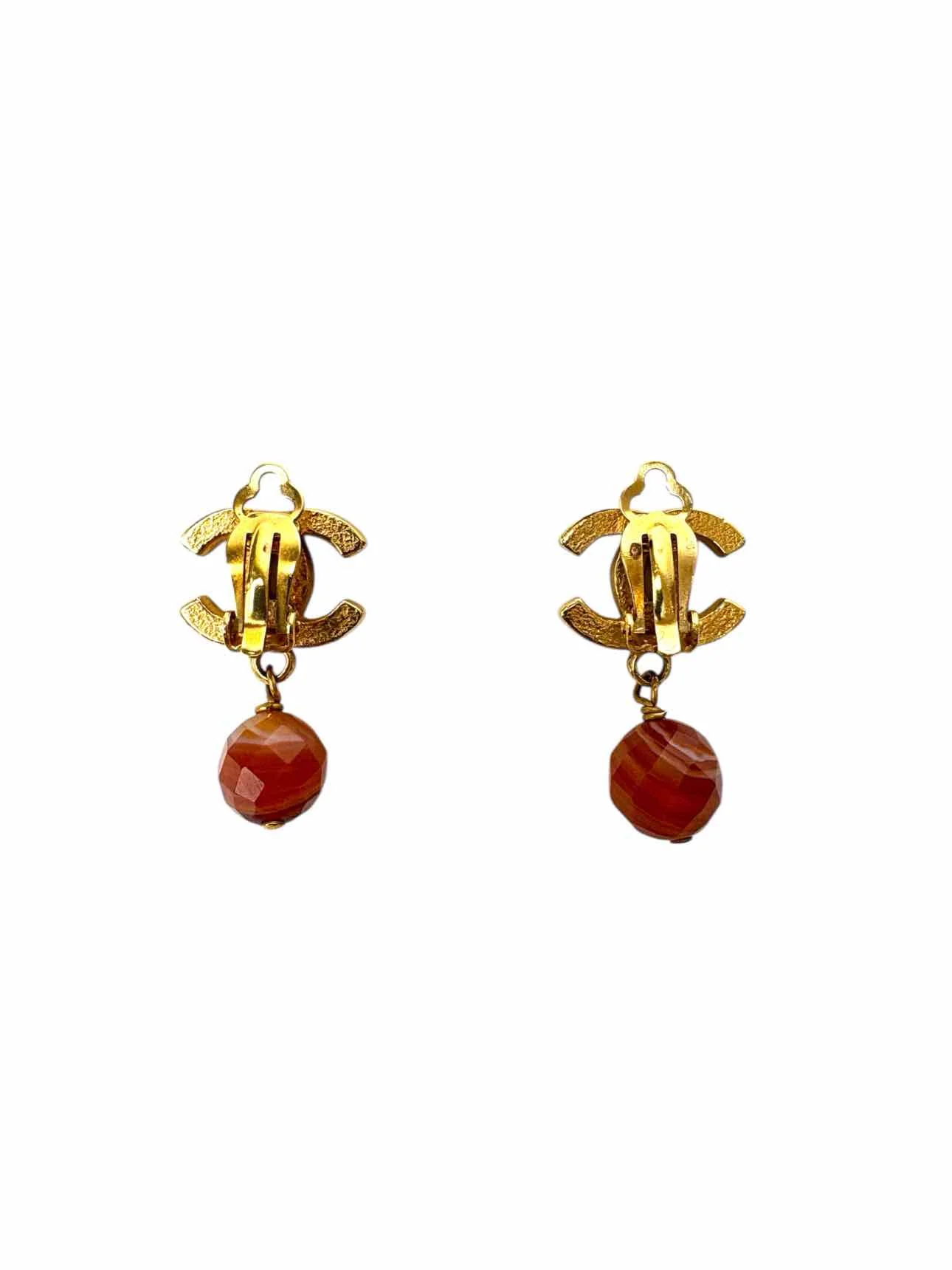Chanel CC Logo Clip-on Beaded Earrings - Image 2