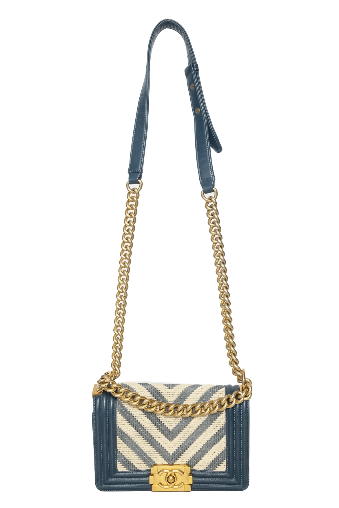 Chanel Chevron Braided Small Boy Flap Bag - Image 6