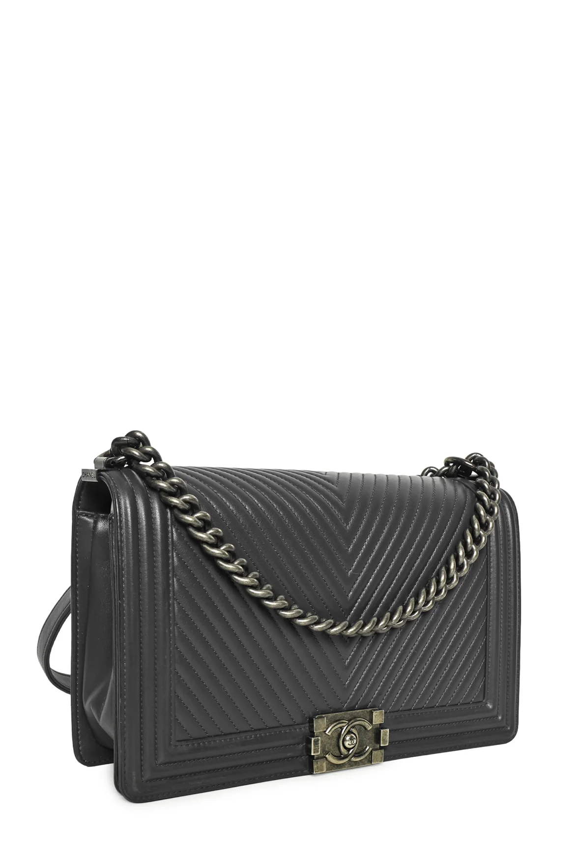 Chanel Chevron Quilted Lambskin New Medium Boy Bag Shoulder Bag - Image 2