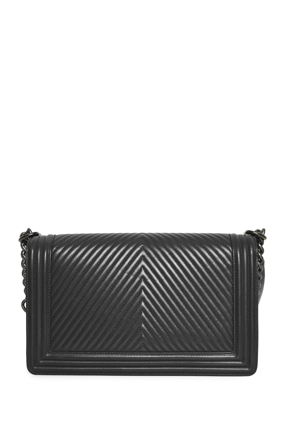 Chanel Chevron Quilted Lambskin New Medium Boy Bag Shoulder Bag - Image 3