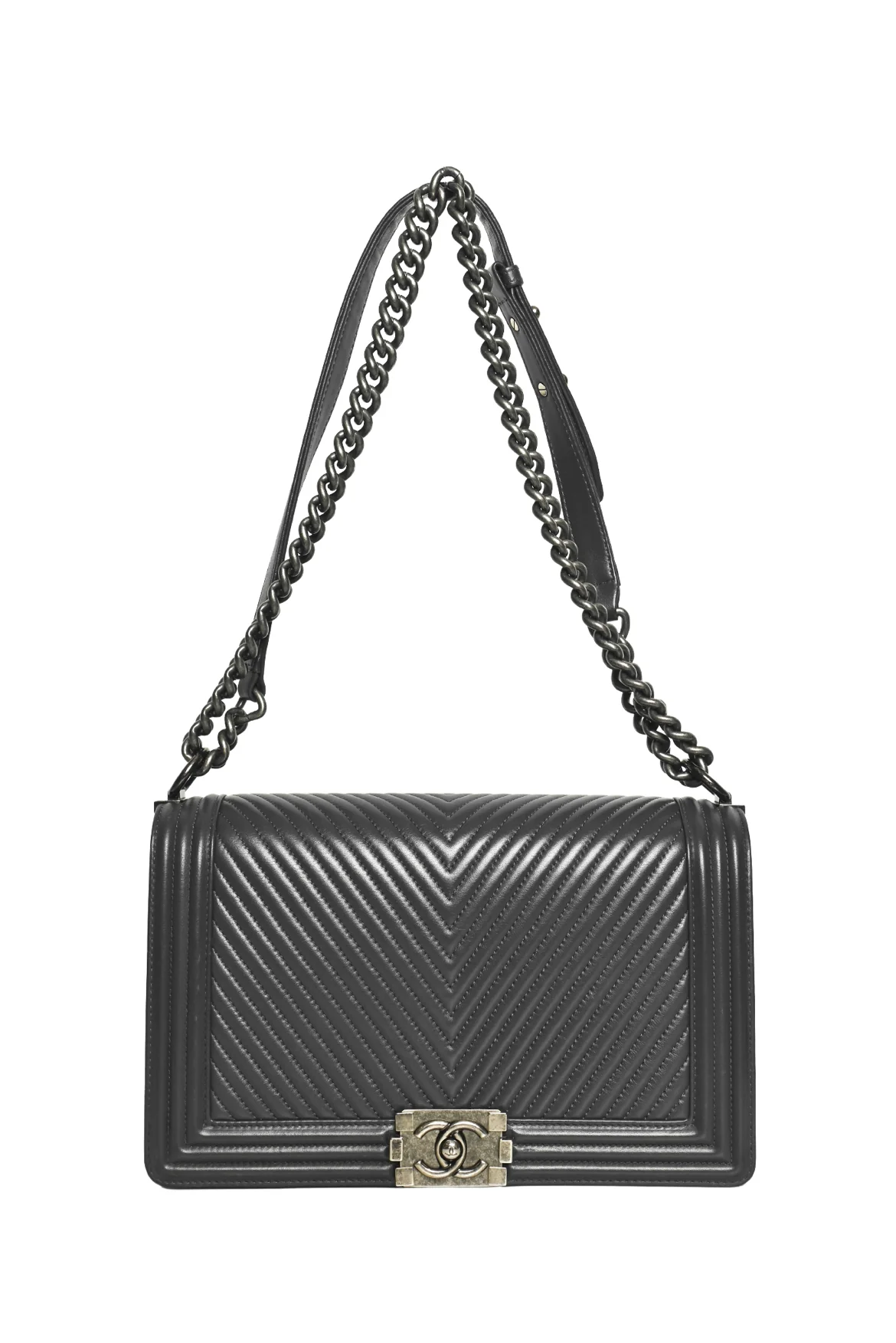 Chanel Chevron Quilted Lambskin New Medium Boy Bag Shoulder Bag - Image 7