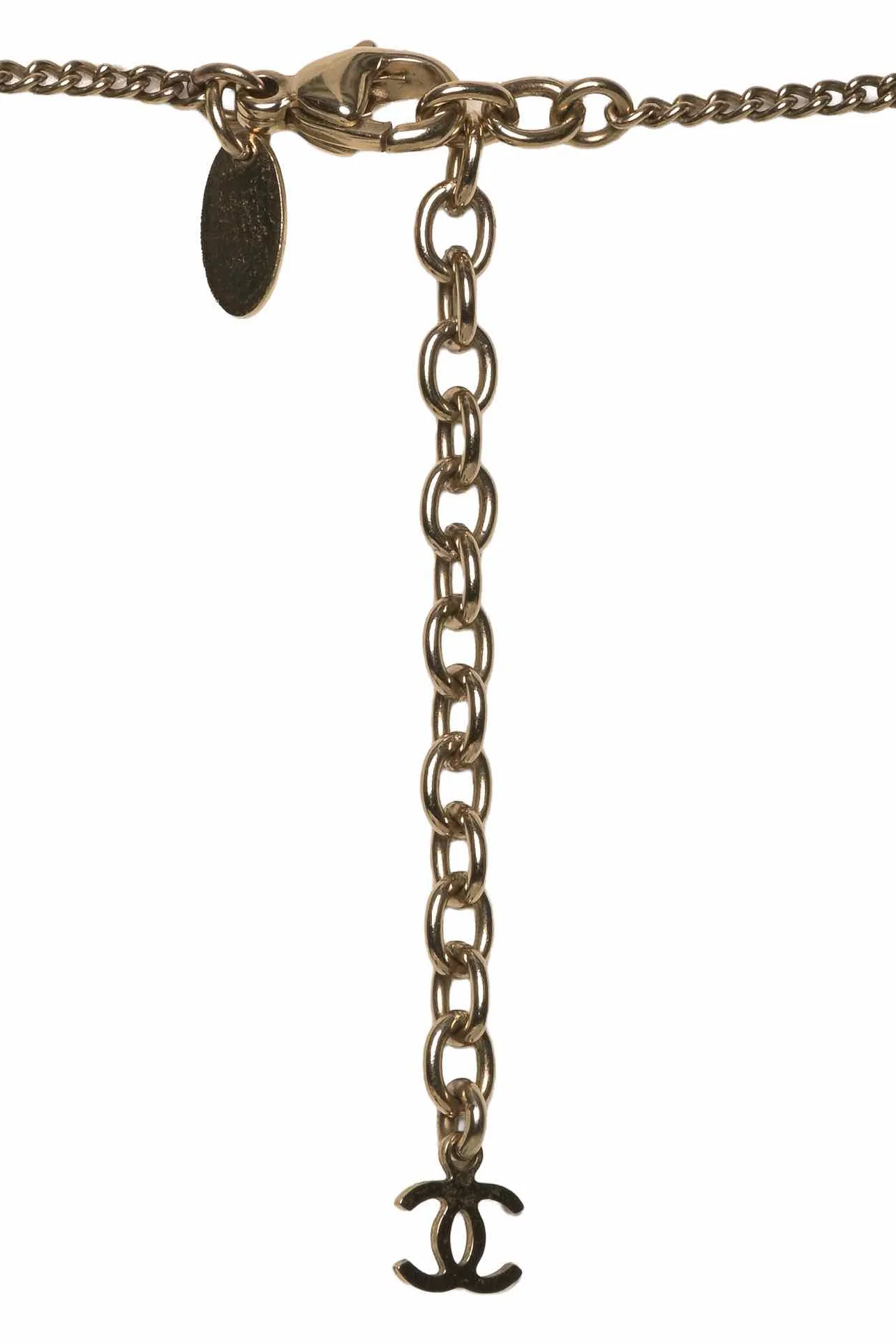 Chanel Crystal CC Resin Pendant Necklace - Image 3