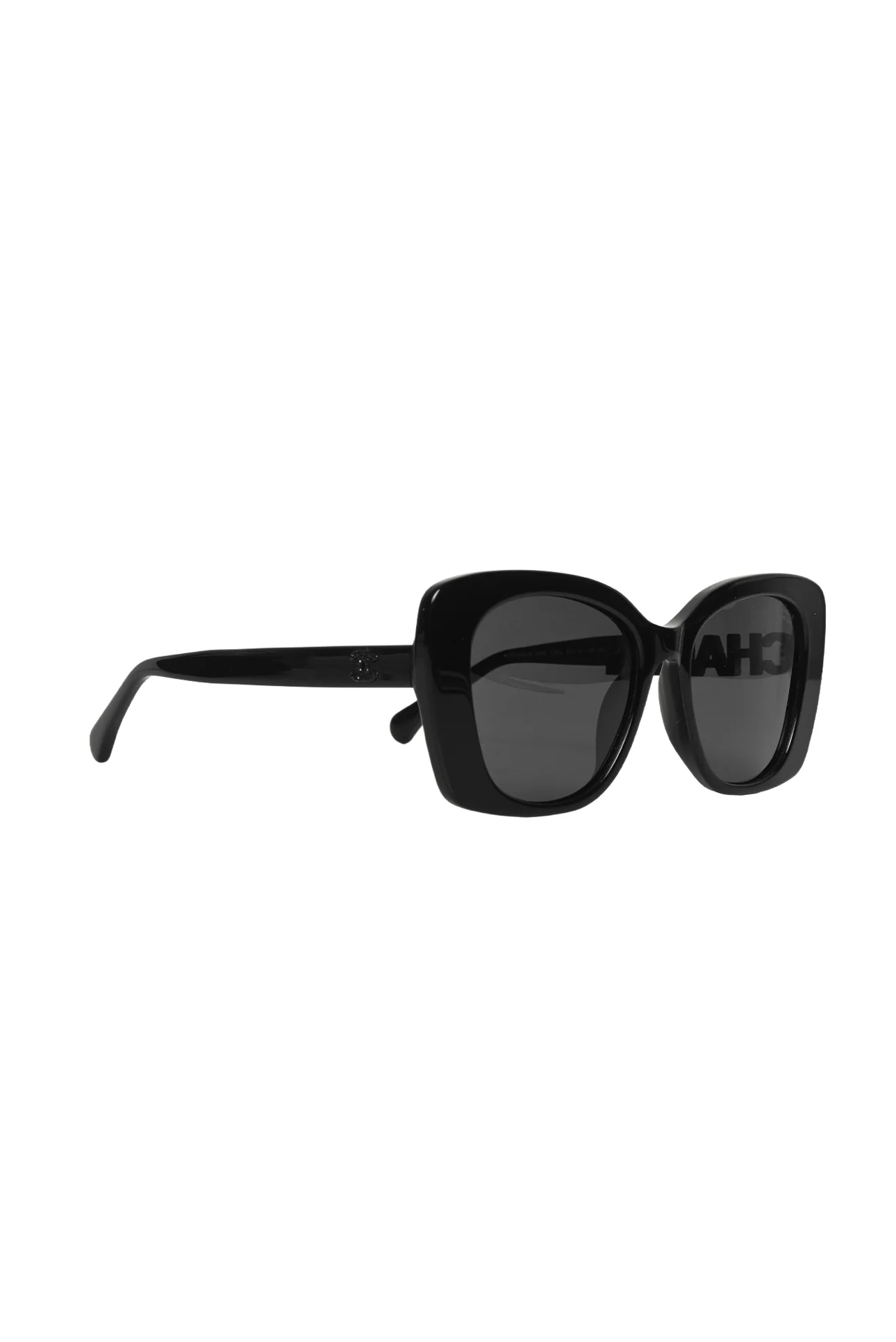 Chanel Embellished Logo Square Sunglasses - Image 2