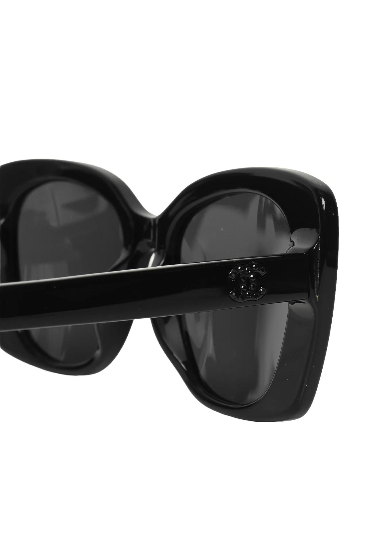 Chanel Embellished Logo Square Sunglasses - Image 5
