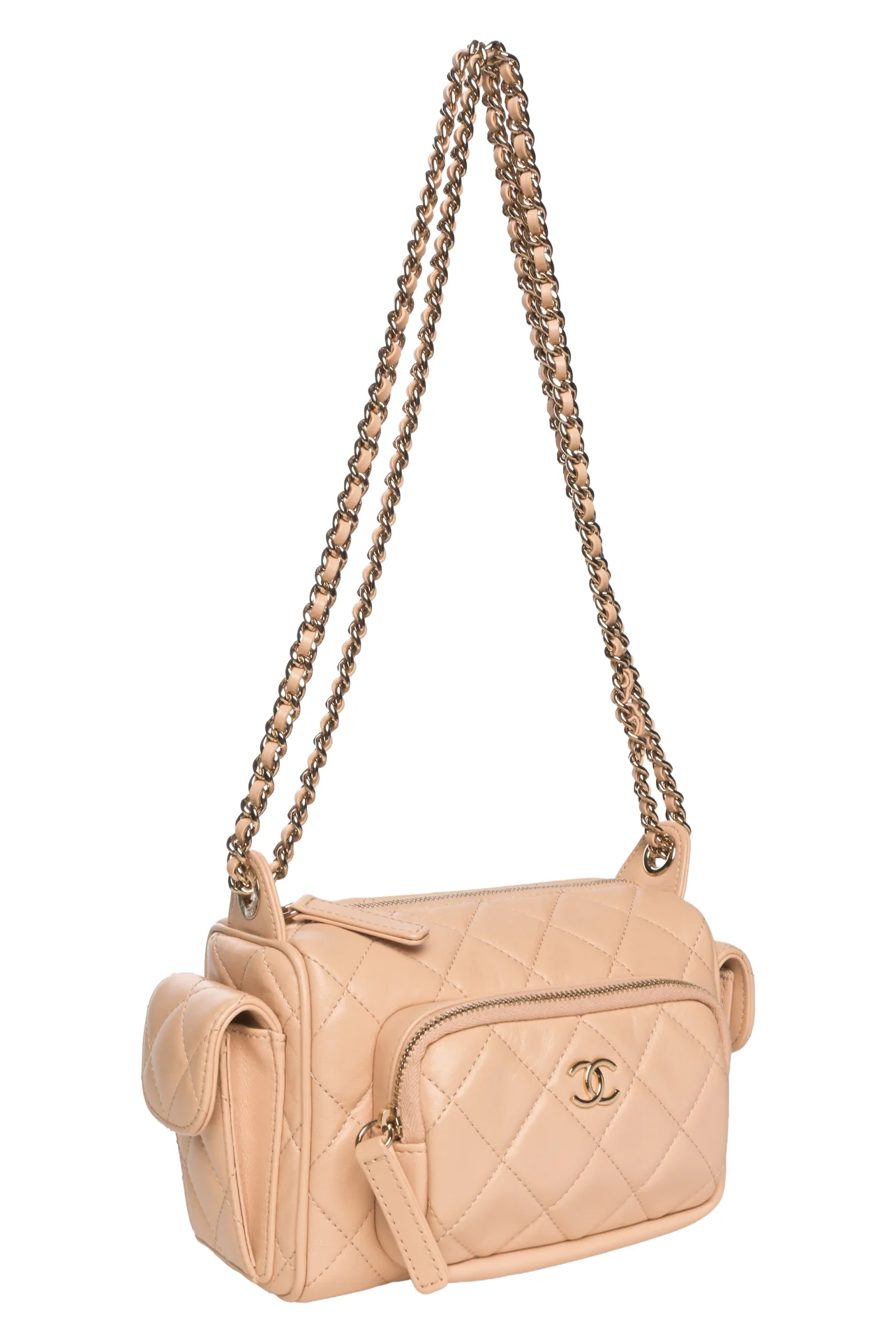Chanel Lambskin Quilted Multi-Pocket Camera Case Shoulder Bag - Image 6