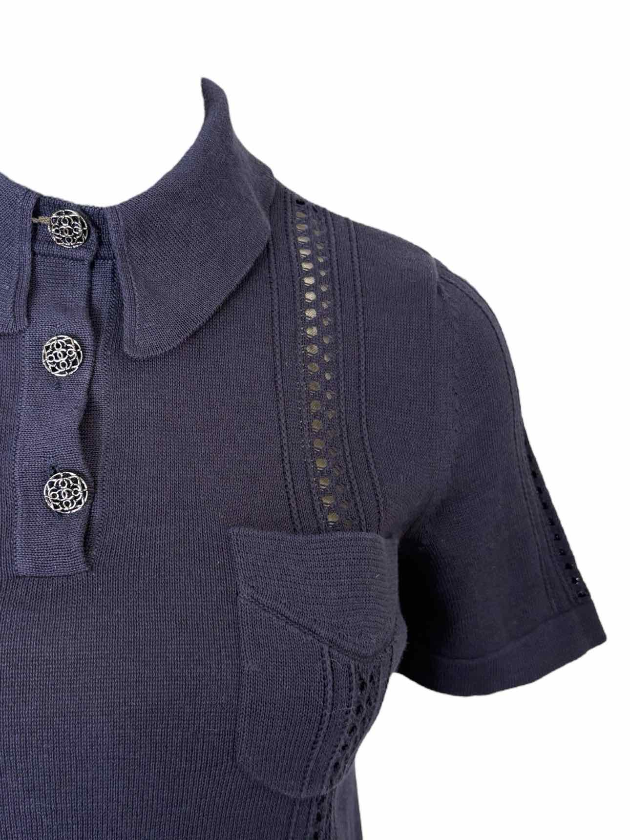 Chanel Logo Button Polo Sweater Size 34 Sweater - Image 3