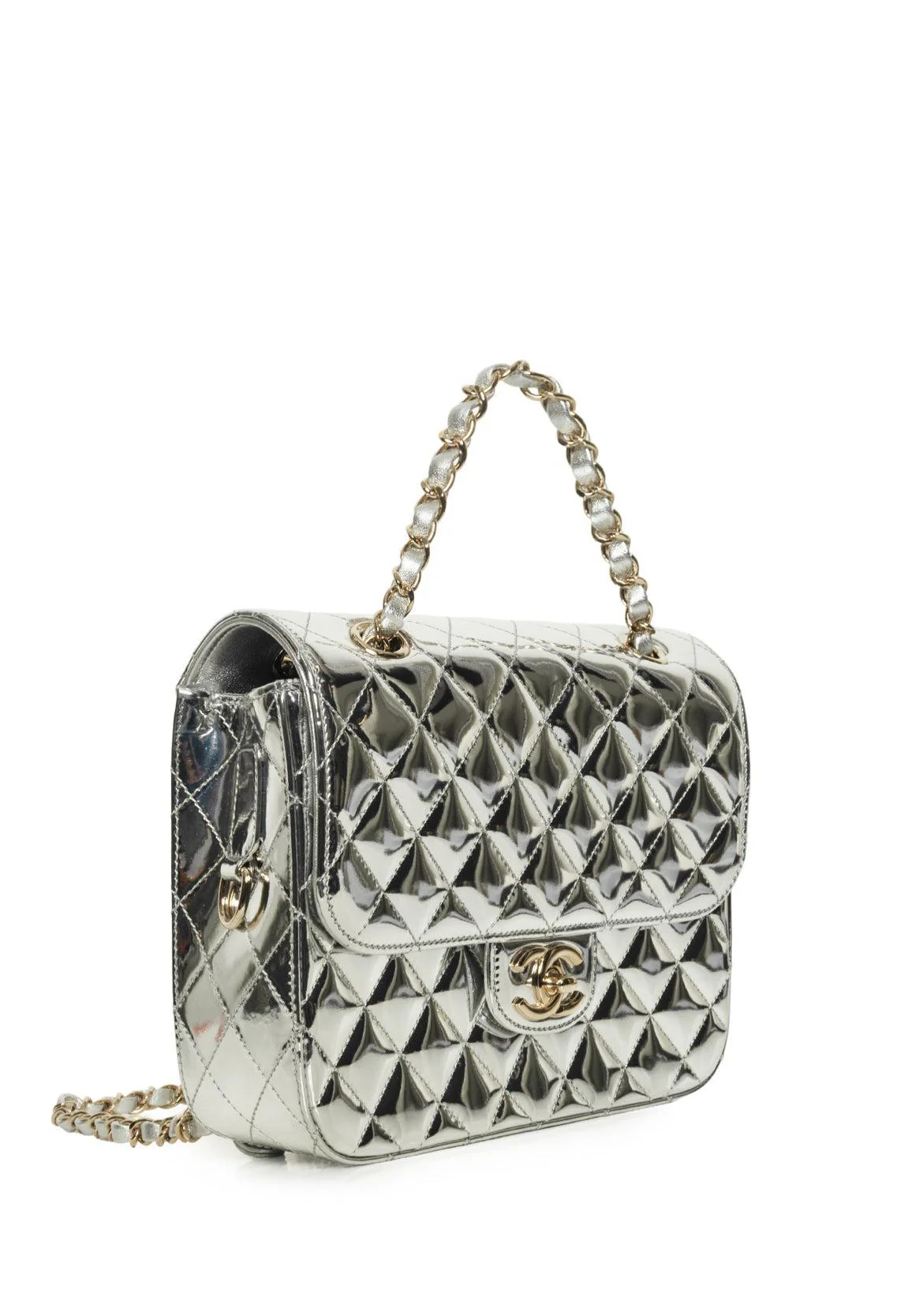 Chanel Mirror Calfskin Metallic Quilted Hollywood Boulevard BackPack - Image 2