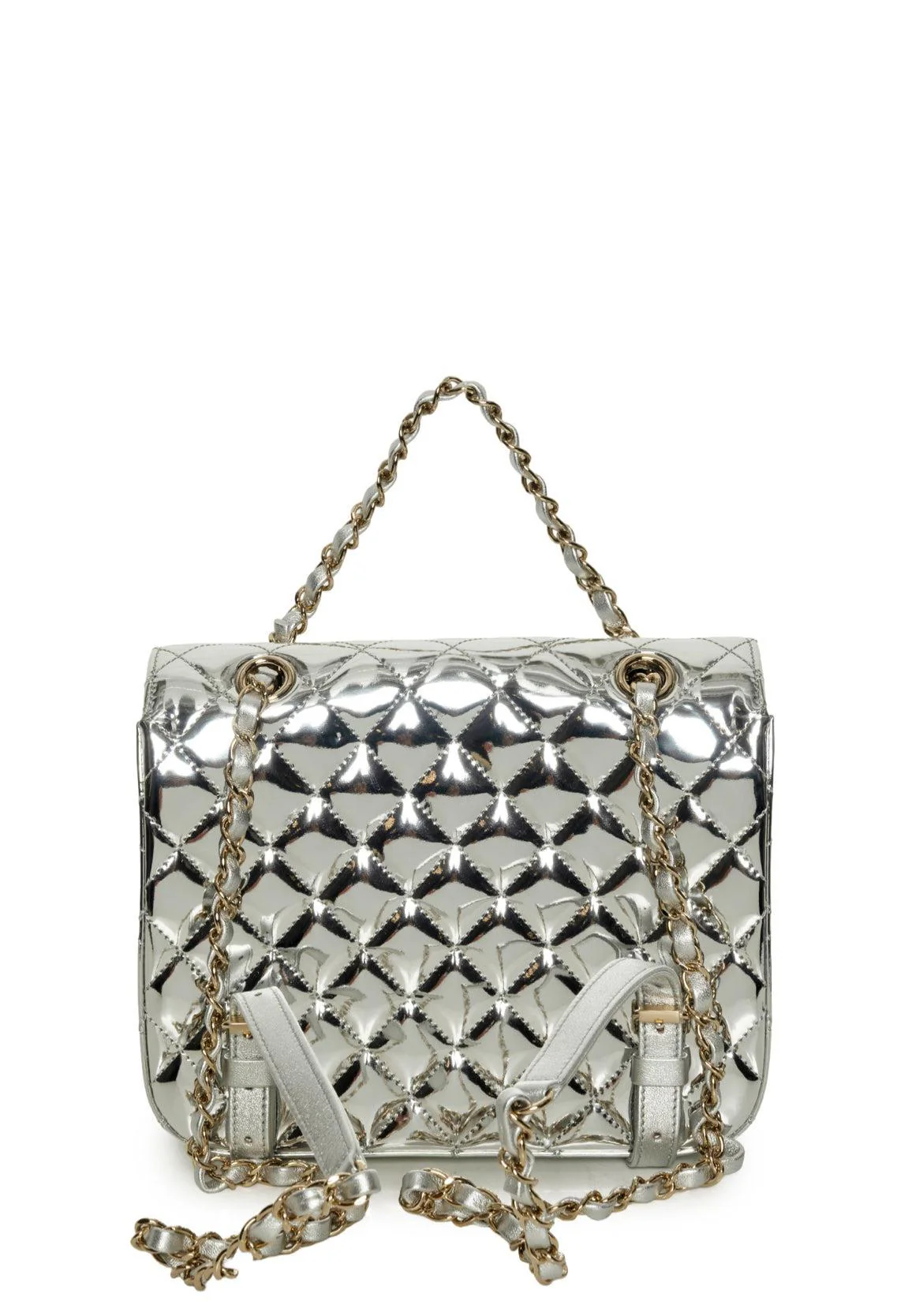 Chanel Mirror Calfskin Metallic Quilted Hollywood Boulevard BackPack - Image 3