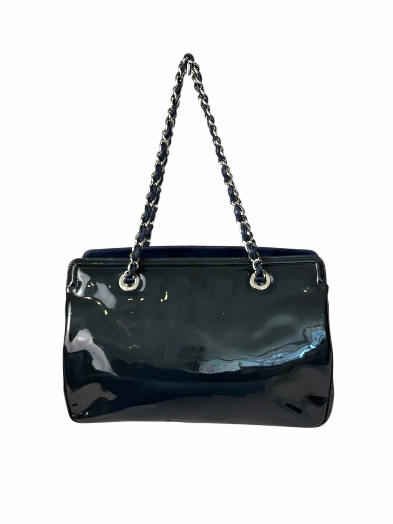 Chanel Patent Leather Logo Lipstick Purse - Image 3