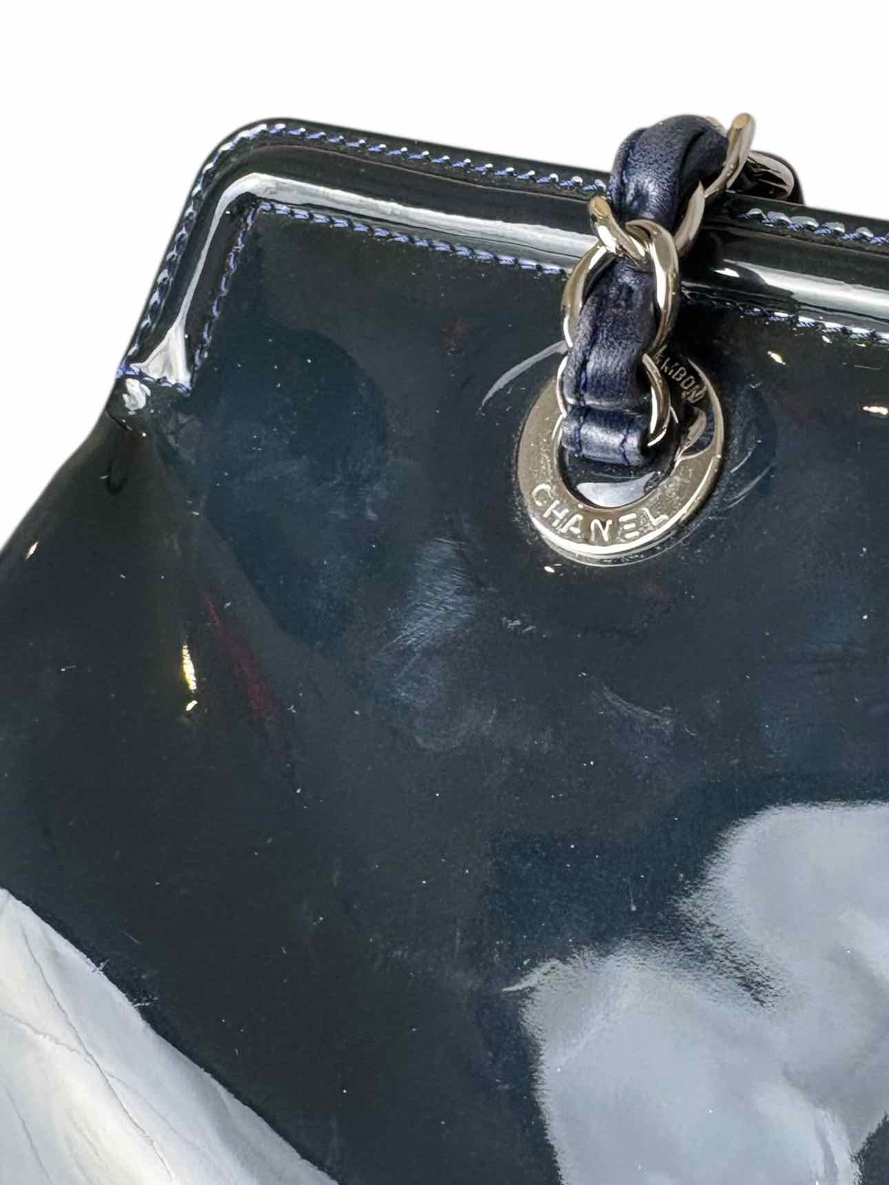 Chanel Patent Leather Logo Lipstick Purse - Image 8