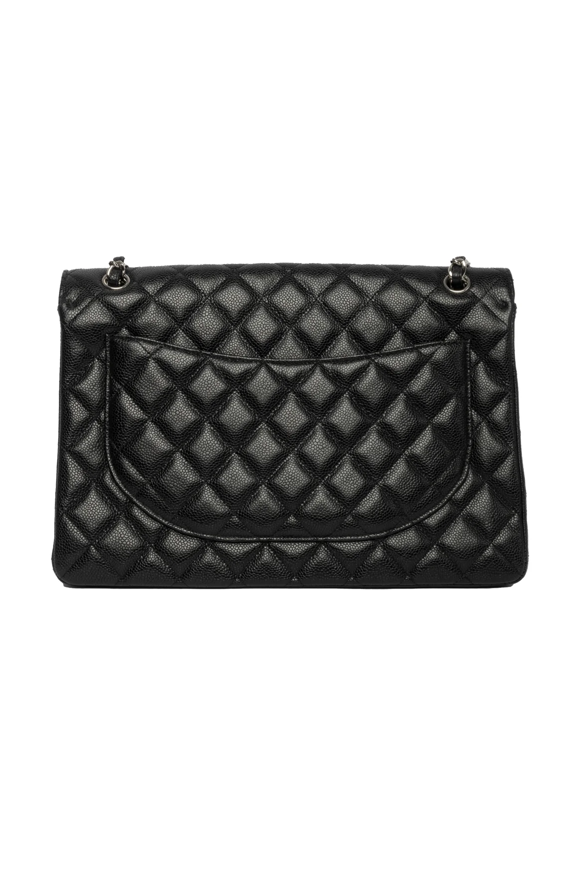 Chanel Quilted Caviar Leather Maxi Single Flap Bag - Image 3